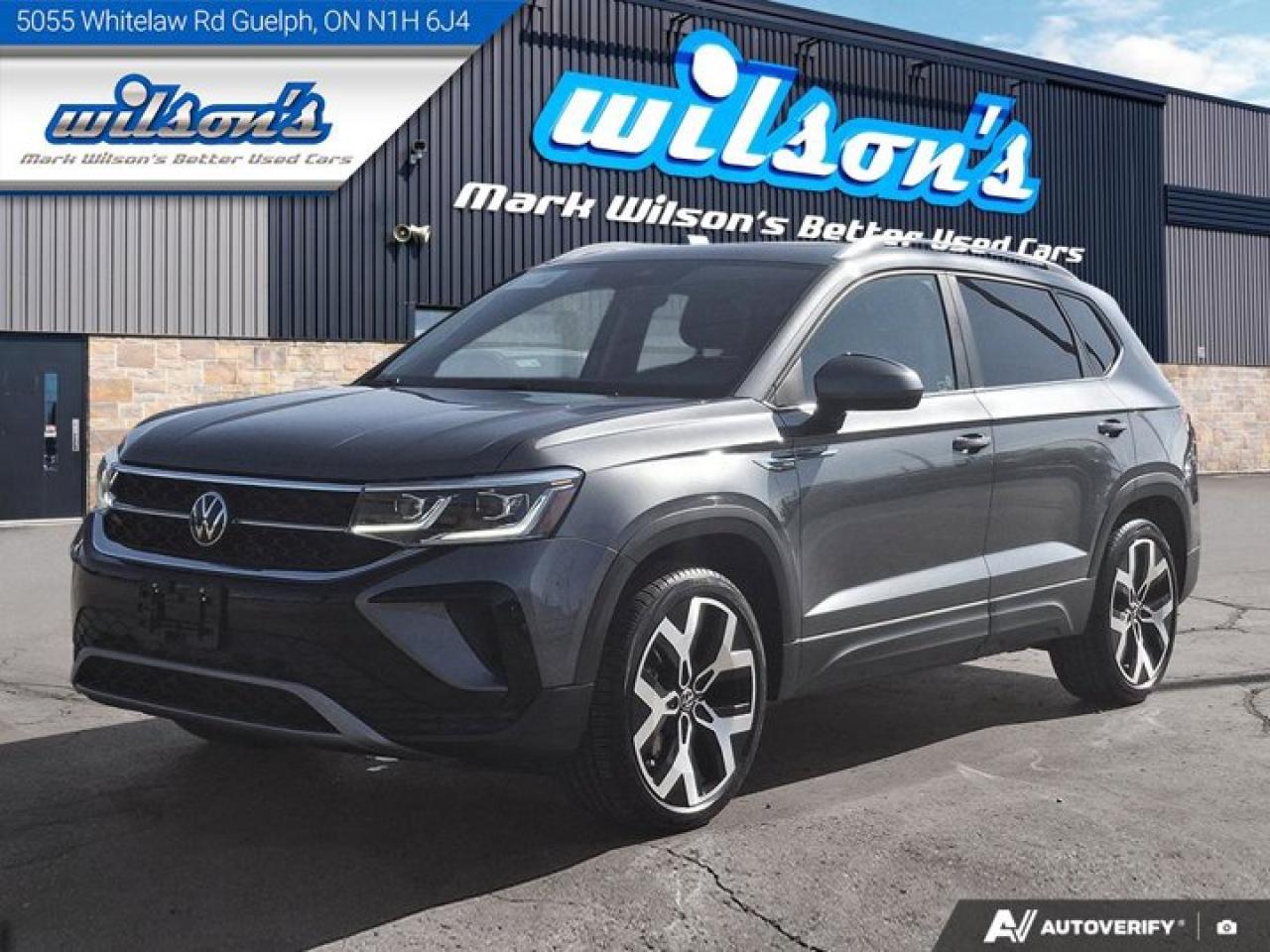 Used 2022 Volkswagen Taos Highline 4Motion | Leather | Pano Roof | Nav | Adaptive Cruise | Apple CarPlay+Android Auto and More for sale in Guelph, ON