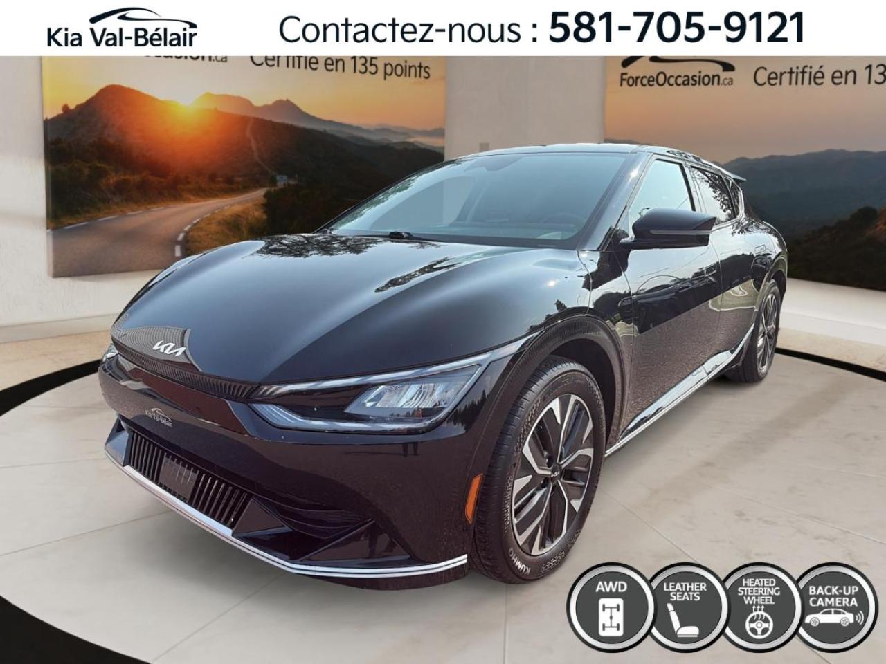 Used 2022 Kia EV6 LONG RANGE *AWD *320HP *CUIR *CAMÉRA *CARPLAY *A/C for sale in Québec, QC