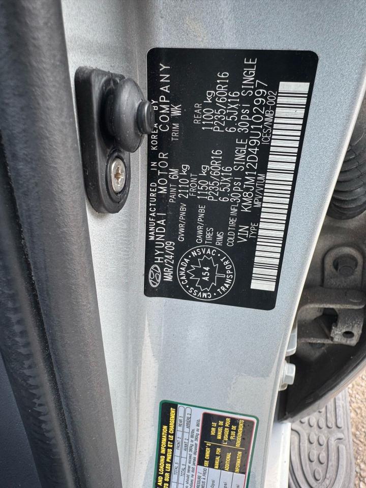 2009 Hyundai Tucson LIMITED, SUNROOF, LEATHER, 58,000KMS, CERTIFIED - Photo #17