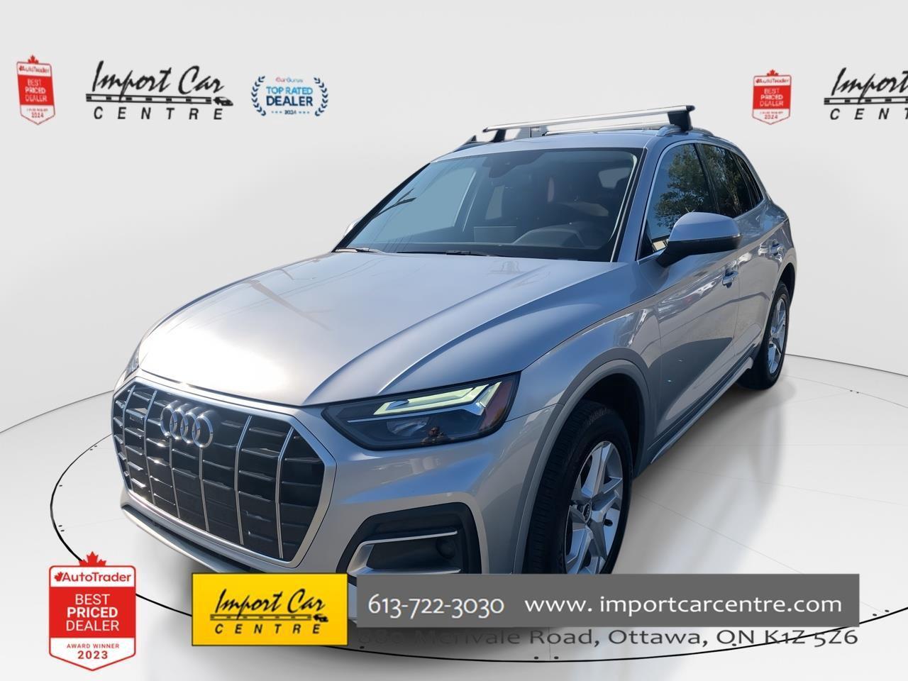 Used 2021 Audi Q5 45 Komfort LEATHER, LANE ASSIST, BLIS, HTD. SEATS, for sale in Ottawa, ON