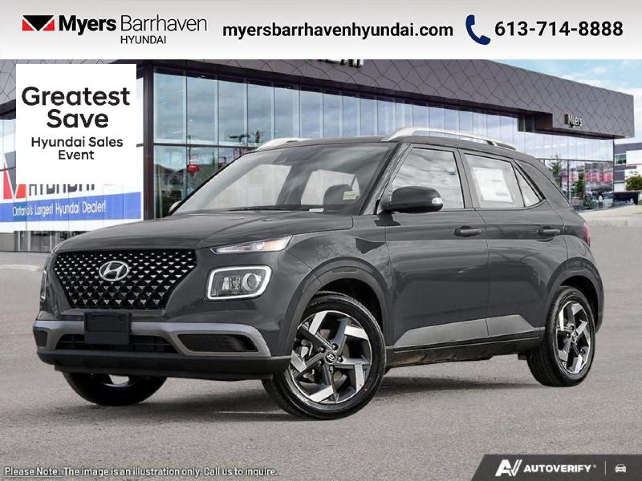 New 2025 Hyundai Venue Ultimate IVT w/Black Interior  - $202 B/W for sale in Nepean, ON