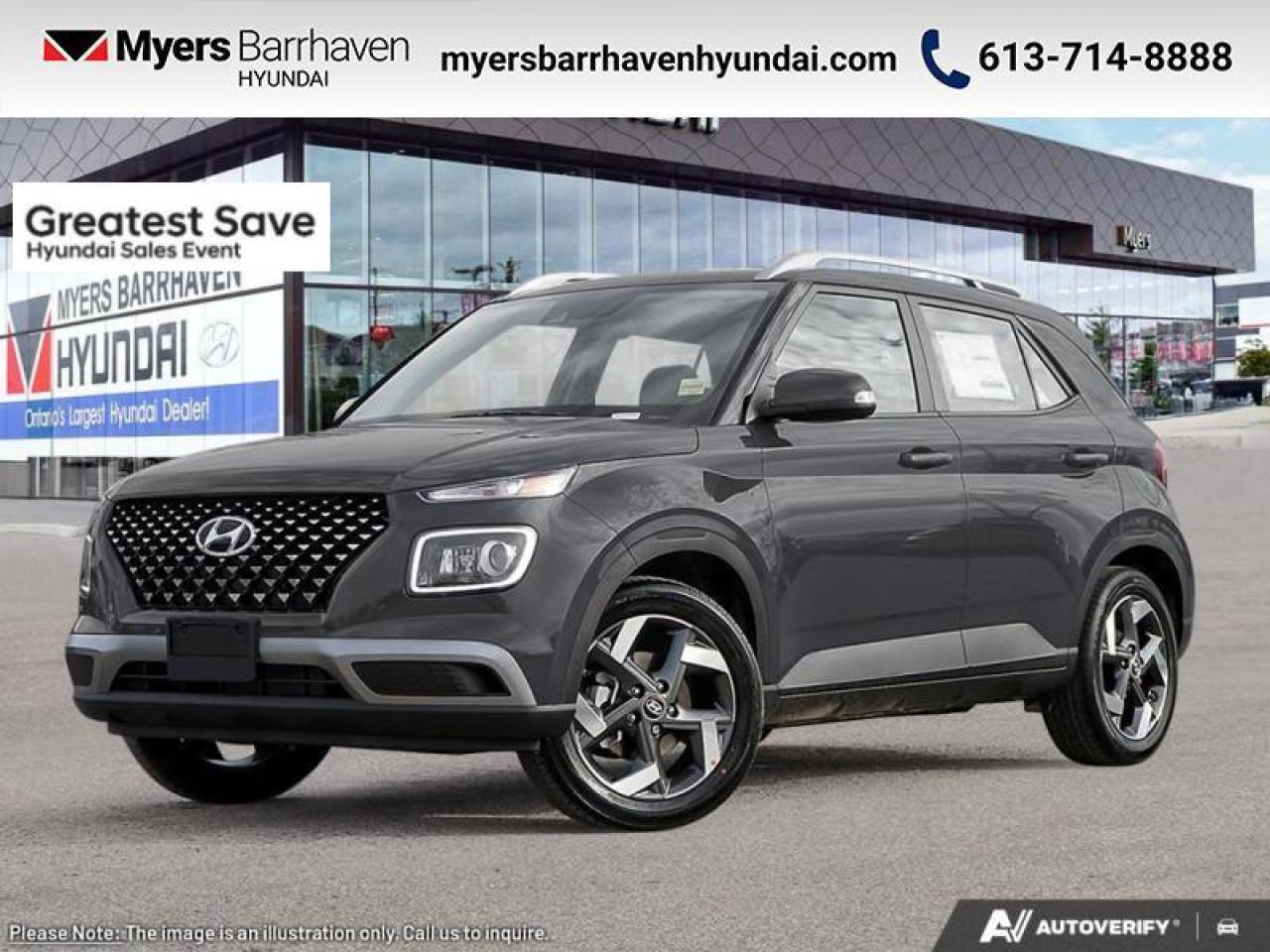 New 2025 Hyundai Venue Ultimate IVT w/Black Interior  - $202 B/W for sale in Nepean, ON