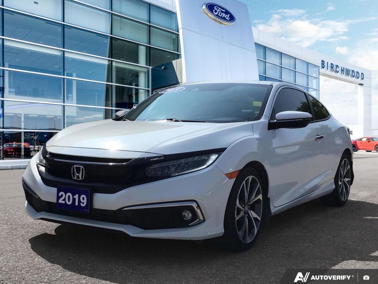 Used 2019 Honda Civic COUPE Touring Leather | Moonroof | Low Kilometers | Local Vehicle ! for sale in Winnipeg, MB