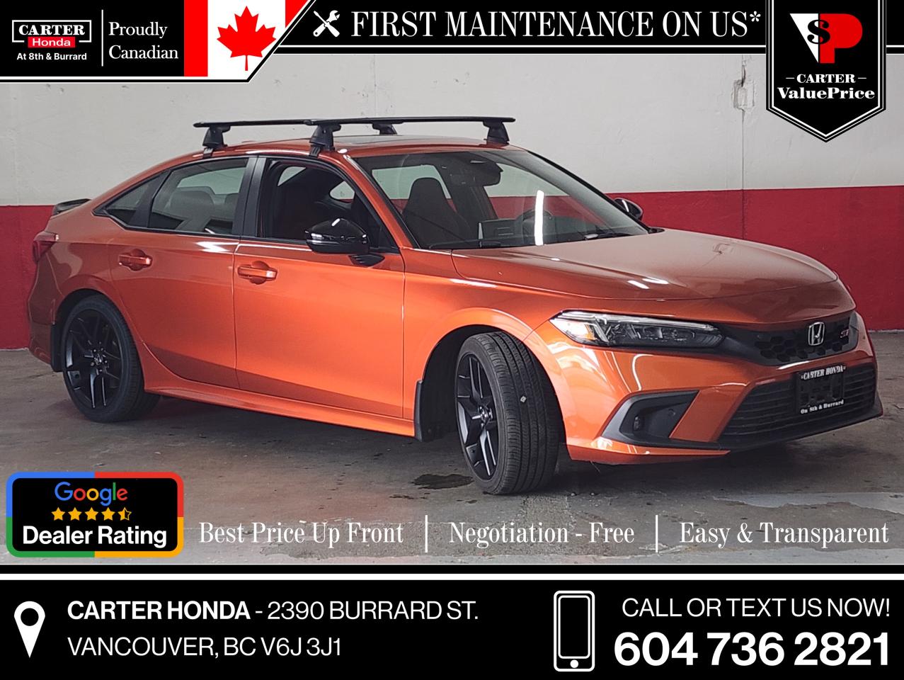 Used 2022 Honda Civic SI SEDAN MANUAL for sale in Vancouver, BC