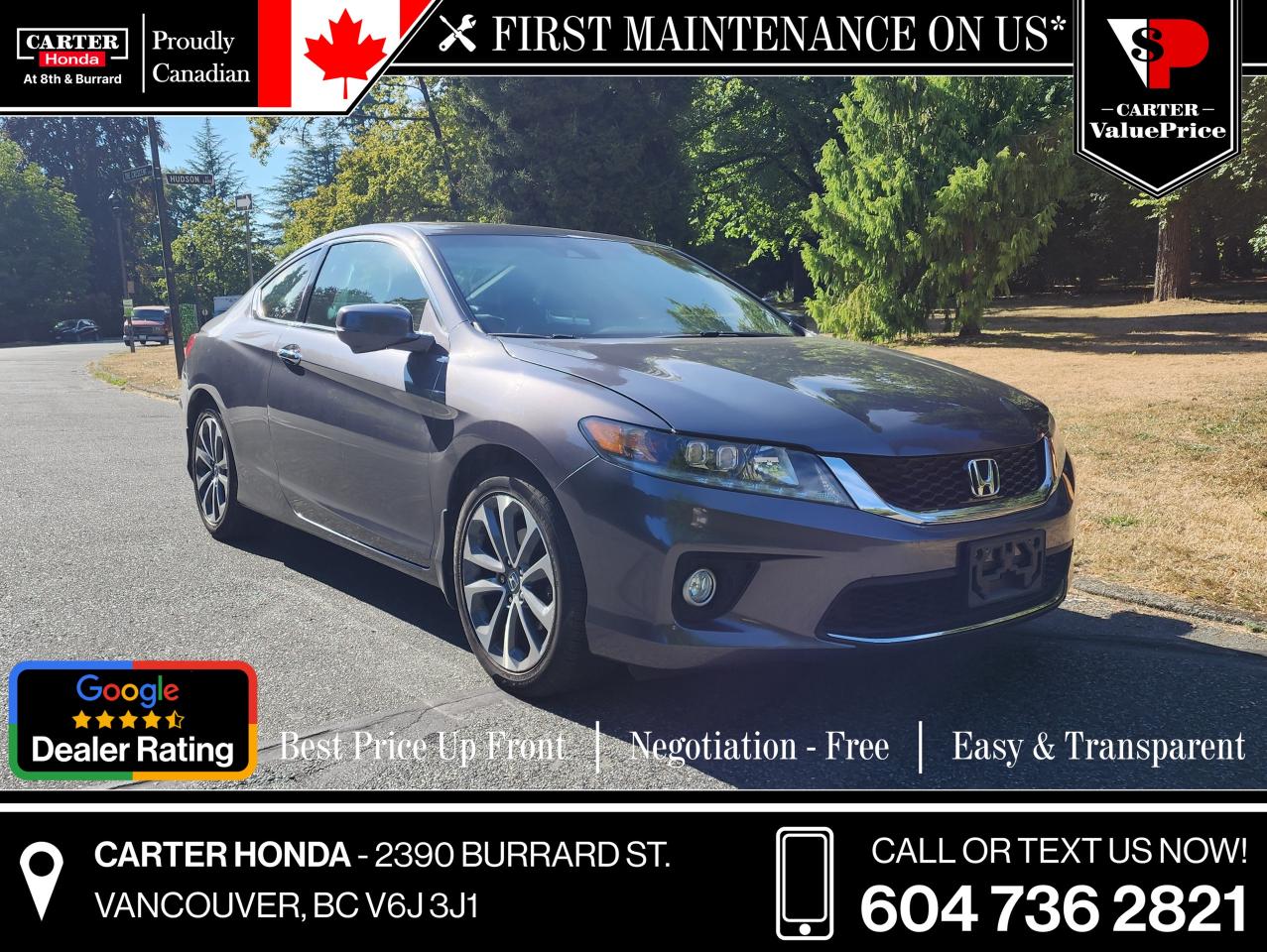 Used 2013 Honda Accord Coupe 2dr V6 Auto EX-L w-Navi for sale in Vancouver, BC