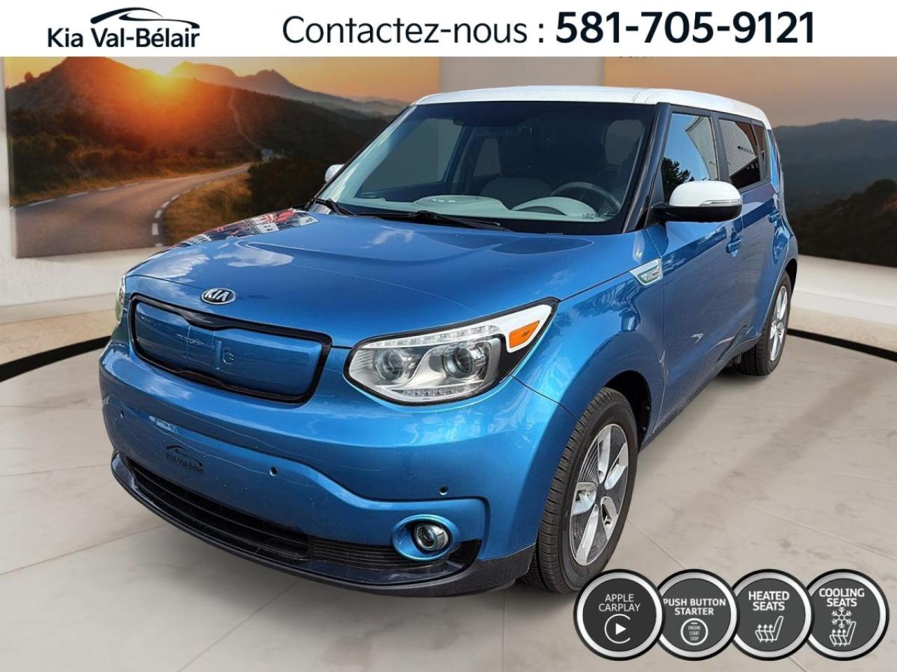 Used 2018 Kia Soul EV LUXURY *EV *CRUISE *CAMERA *CARPLAY *SIÈGES CHAUFF for sale in Québec, QC