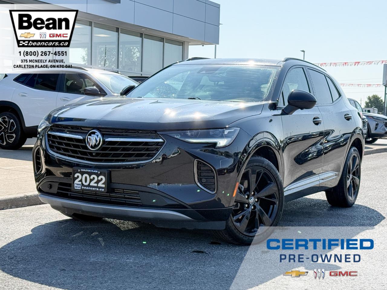 Used 2022 Buick Envision Essence ONE OWNER, 2.0L 4CYL TURBO, AWD SPORT TOURING PACKAGE, HEATED FRONT LEATHER SEATS, HEATED LEATHER WRAPPED STEERING WHEEL, HEAD UP DISPLAY, EMBEDDED NAVIGATION, BOSE PREMIUM SOUND SYSTEM for sale in Carleton Place, ON