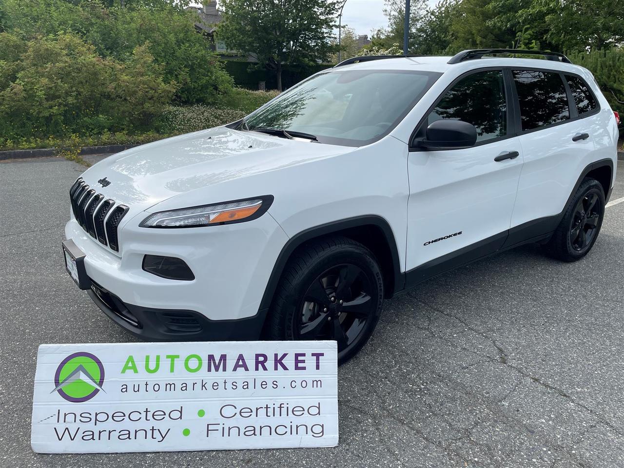 LOCAL ONE OWNER SUV WITH NO ACCIDENT CLAIMS. LOADED SPORT WITH 4X4 AND ALL POWER FEATRES. FINANCING, WARRANTY, INSPECTED!<br /><br />Welcome to the Automarket, your SUV dealership of "YES". We are featuring an extremely clean and beautiful Cherokee Sport 4x4 with all the power features. This is a one owner local SUV and there have been no accidents claims on this vehicle.<br /><br />Having been fully inspected, we know that the Tires are between 80-90% New and the Brakes are 50% New both ion the front and the rear. we also tested the battery and the coolant&nbsp; as welll as changed the oil and full detailed the vehicle for your enjoyment and peace of mind.<br /><br />2 LOCATIONS TO SERVE YOU, BE SURE TO CALL FIRST TO CONFIRM WHERE THE VEHICLE IS PARKED<br />WHITE ROCK 604-542-4970 LANGLEY 604-533-1310 OWNER'S CELL 604-649-0565<br /><br />We are a family owned and operated business since 1983 and we are committed to offering outstanding vehicles backed by exceptional customer service, now and in the future.<br />What ever your specific needs may be, we will custom tailor your purchase exactly how you want or need it to be. All you have to do is give us a call and we will happily walk you through all the steps with no stress and no pressure.<br />WE ARE THE HOUSE OF YES?<br />ADDITIONAL BENFITS WHEN BUYING FROM SK AUTOMARKET:<br />ON SITE FINANCING THROUGH OUR 17 AFFILIATED BANKS AND VEHICLE FINANCE COMPANIES<br />IN HOUSE LEASE TO OWN PROGRAM.<br />EVRY VEHICLE HAS UNDERGONE A 120 POINT COMPREHENSIVE INSPECTION<br />EVERY PURCHASE INCLUDES A FREE POWERTRAIN WARRANTY<br />EVERY VEHICLE INCLUDES A CARFAX AND ICBC DAMAGE REPORT<br />EVERY VEHICLE IS GUARANTEED LIEN FREE<br />DISCOUNTED RATES ON PARTS AND SERVICE FOR YOUR NEW CAR AND ANY OTHER FAMILY CARS THAT NEED WORK NOW AND IN THE FUTURE.<br />36 YEARS IN THE VEHICLE SALES INDUSTRY<br />A+++ MEMBER OF THE BETTER BUSINESS BUREAU<br />RATED TOP DEALER BY CARGURUS 2 YEARS IN A ROW<br />MEMBER IN GOOD STANDING WITH THE VEHICLE SALES AUTHORITY OF BRITISH COLUMBIA<br />MEMBER OF THE AUTOMOTIVE RETAILERS ASSOCIATION<br />COMMITTED CONTRIBUTER TO OUR LOCAL COMMUNITY AND THE RESIDENTS OF BC<br /><br /> This vehicle has been Fully Inspected, Certified and Qualifies for Our Free Extended Warranty.Don't forget to ask about our Great Finance and Lease Rates. We also have a Options for Buy Here Pay Here and Lease to Own for Good Customers in Bad Situations. 2 locations to help you, White Rock and Langley. Be sure to call before you come to confirm the vehicles location and availability or look us up at www.automarketsales.com. White Rock 604-542-4970 and Langley 604-533-1310. Serving Surrey, Delta, Langley, Richmond, Vancouver, all of BC and western Canada. Financing & leasing available. CALL SK AUTOMARKET LTD. 6045424970. Call us toll-free at 1 877 813-6807. $999 Documentation fee (negotiable) and applicable taxes are in addition to advertised prices. LANGLEY LOCATION DEALER# 40038 S. SURREY LOCATION DEALER #9987<br />