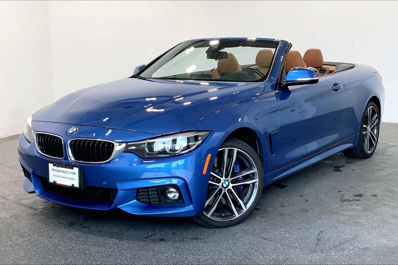 This Vehicle is Highly Equipped with the Premium Package Enhanced, M Performance Package, Adaptive M Suspension, M Sport Brakes, Surround View, Head-Up Display, Harman/Kardon Sound System, Active Blind Spot Detection, Comfort Access, M Aerodynamics Package, and much more! This 2019 BMW 440i xDrive Cabriolet comes in Estoril Blue Metallic with a Cognac Dakota Leather Interior featuring Brown Stitching! This is a Local BC Vehicle with No Reported Accidents or Claims! We Accept All Trade-Ins and Buy-Ins!! For more details or to schedule a test drive with one of our highly trained sales executives, please send us a website inquiry before it’s gone. Porsche Centre Langley has proudly earned the Porsche Premier Dealer Award eight years in a row. Conveniently located just off Highway 1 in Langley, British Columbia, we are committed to helping you find and drive your dream vehicle. Please note: A $599 documentation fee and a $690 dealer preparation fee apply to all pre-owned vehicles. Dealer #40136.