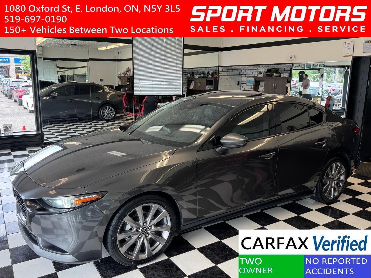 Used 2019 Mazda MAZDA3 GT+New Tires+Brakes+Leather+Roof+CLEAN CARFAX for sale in London, ON