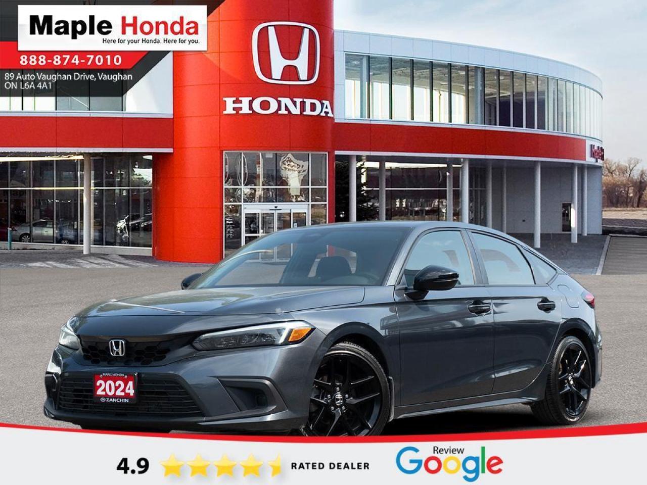 Used 2024 Honda Civic Hatchback Sunroof| Blind Spot Sensors| Heated Seats\ Auto St for sale in Vaughan, ON