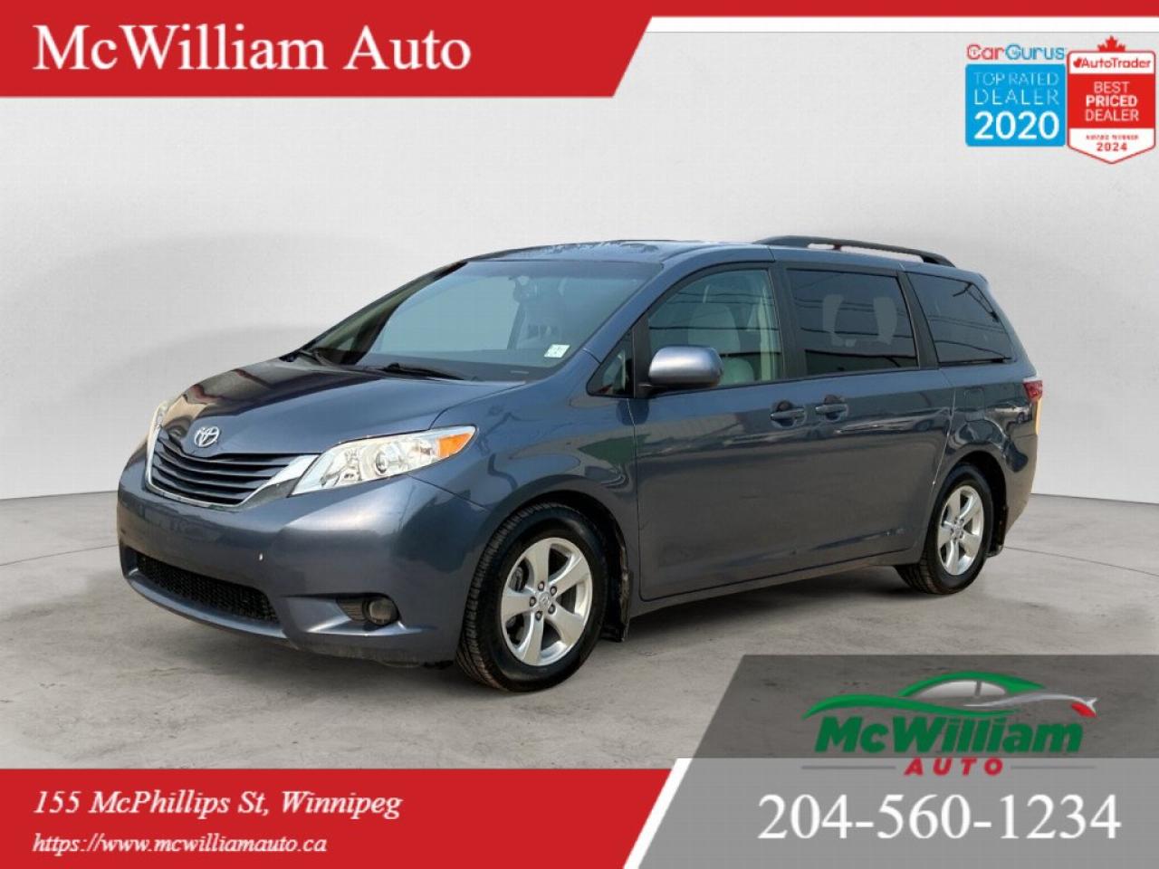 Used 2016 Toyota Sienna LE |Power Sliding Doors | Back Up Cam | HTD Seats | Removable Seats | for sale in Winnipeg, MB