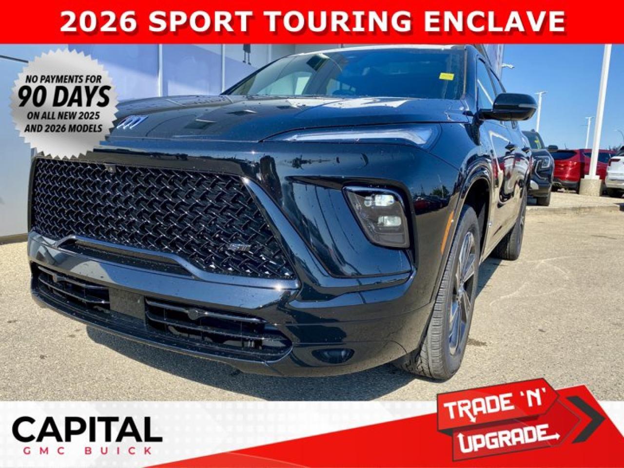 THE ALL-NEW 2026 BUICK ENCLAVE SPORT TOURING IS HERE! Come and experience it here and be the FIRST to own this incredible, fully redesigned 7-passenger luxury SUV. With options like Panoramic Sunroof, Technology Package, POWER PACKAGE, 360 CAM, Heated and Cooled Seats, Heated Steering, Remote Start, Customizable 30 ultra-wide digital display screen, and so much more, come and visit us to see this amazing vehicle!Ask for the Internet Department for more information or book your test drive today! Text 825-445-0521 for fast answers at your fingertips!AMVIC Licensed Dealer - Licence Number B1044900Disclaimer: All prices are plus taxes and include all cash credits and loyalties. See dealer for details. AMVIC Licensed Dealer # B1044900