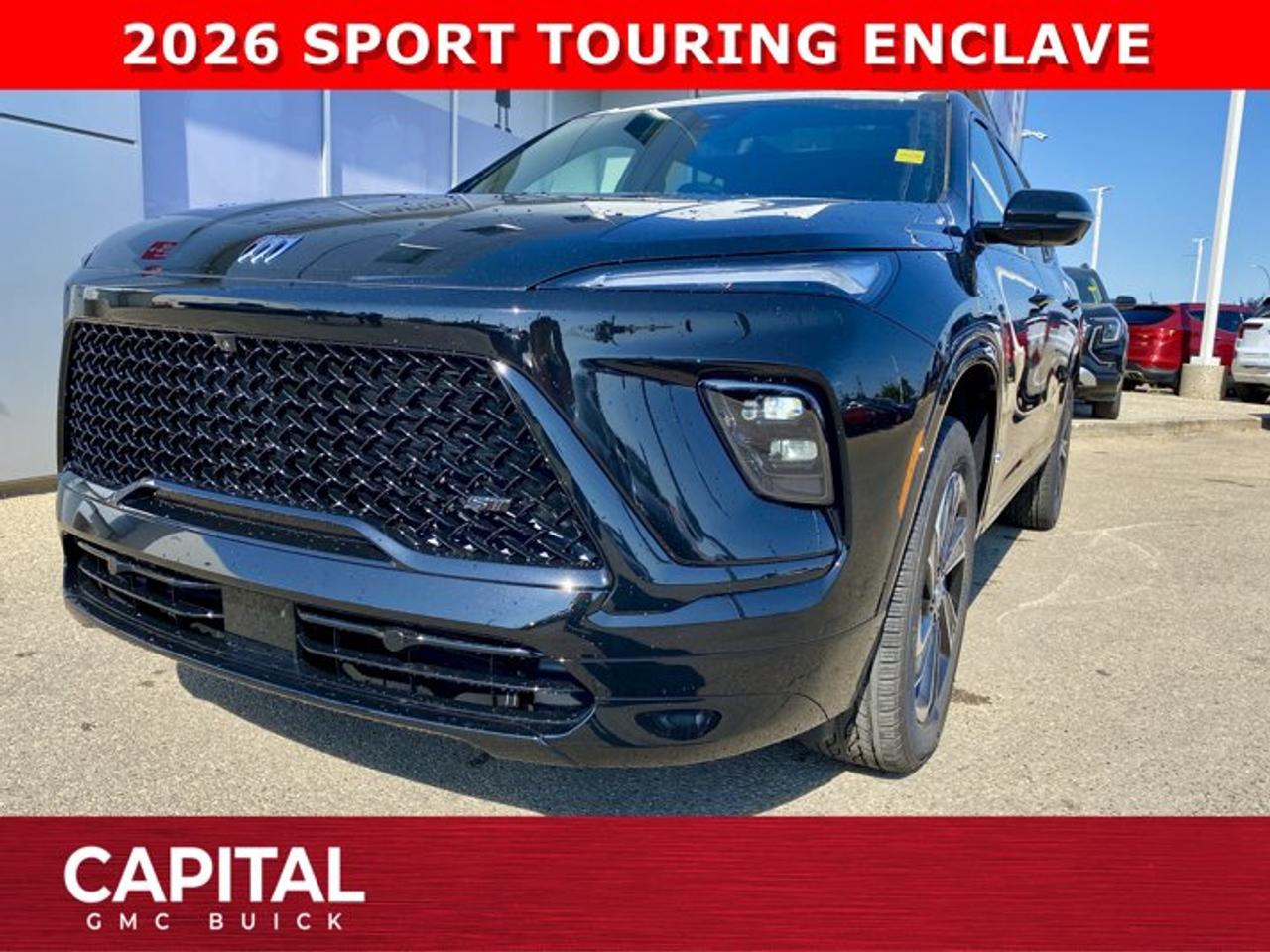 THE ALL-NEW 2026 BUICK ENCLAVE SPORT TOURING IS HERE! Come and experience it here and be the FIRST to own this incredible, fully redesigned 7-passenger luxury SUV. With options like Panoramic Sunroof, Technology Package, POWER PACKAGE, 360 CAM, Heated and Cooled Seats, Heated Steering, Remote Start, Customizable 30 ultra-wide digital display screen, and so much more, come and visit us to see this amazing vehicle!Ask for the Internet Department for more information or book your test drive today! Text 825-445-0521 for fast answers at your fingertips!AMVIC Licensed Dealer - Licence Number B1044900Disclaimer: All prices are plus taxes and include all cash credits and loyalties. See dealer for details. AMVIC Licensed Dealer # B1044900