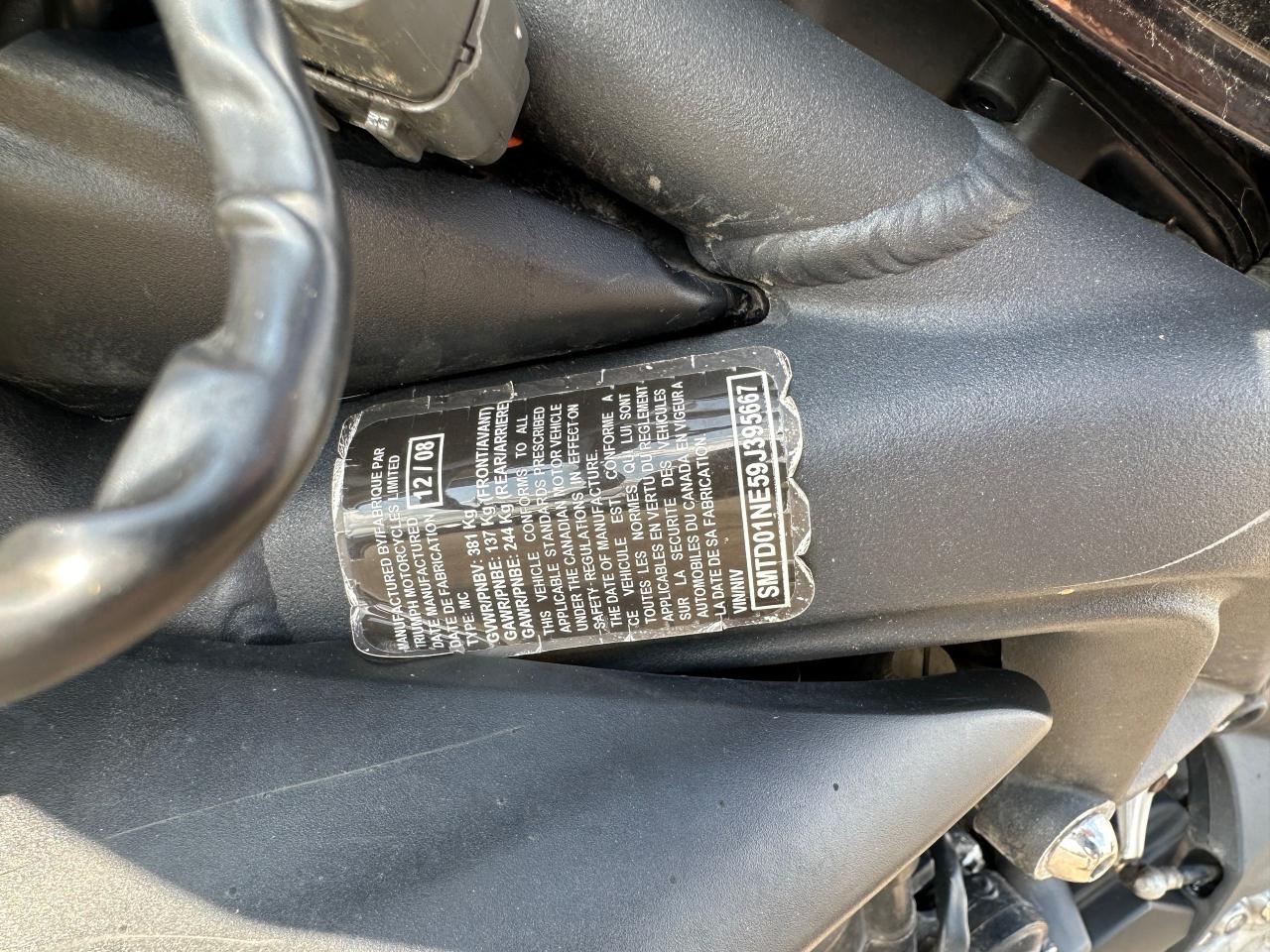 2009 Triumph Speed Triple R STREET TRIPLE, VANDALIZED, EXHAUST, NO KEYS,AS IS - Photo #13