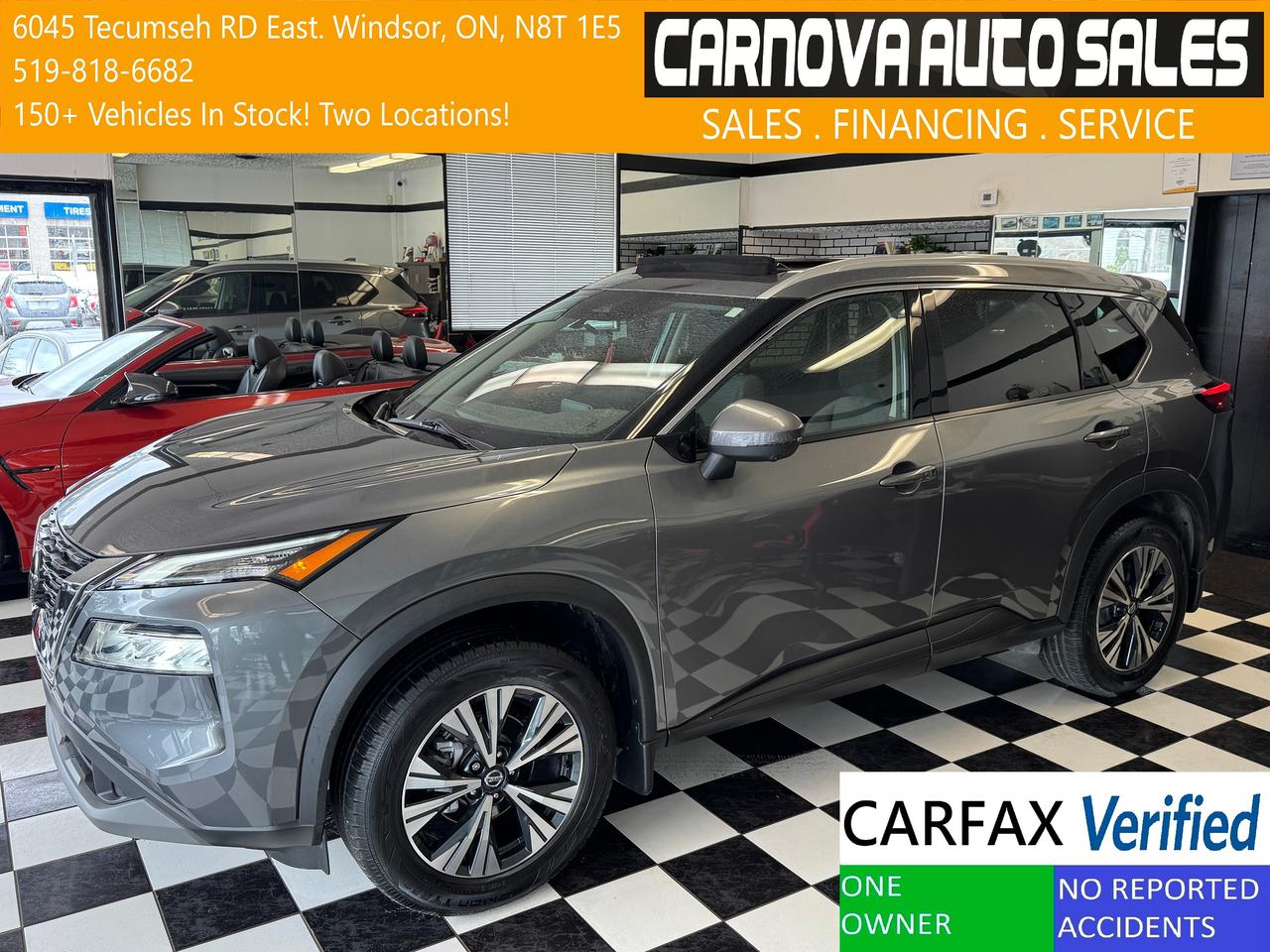 2021 Nissan Rogue SV TECH AWD+Pano Roof+Adaptive Cruise+CLEAN CARFAX Photo0