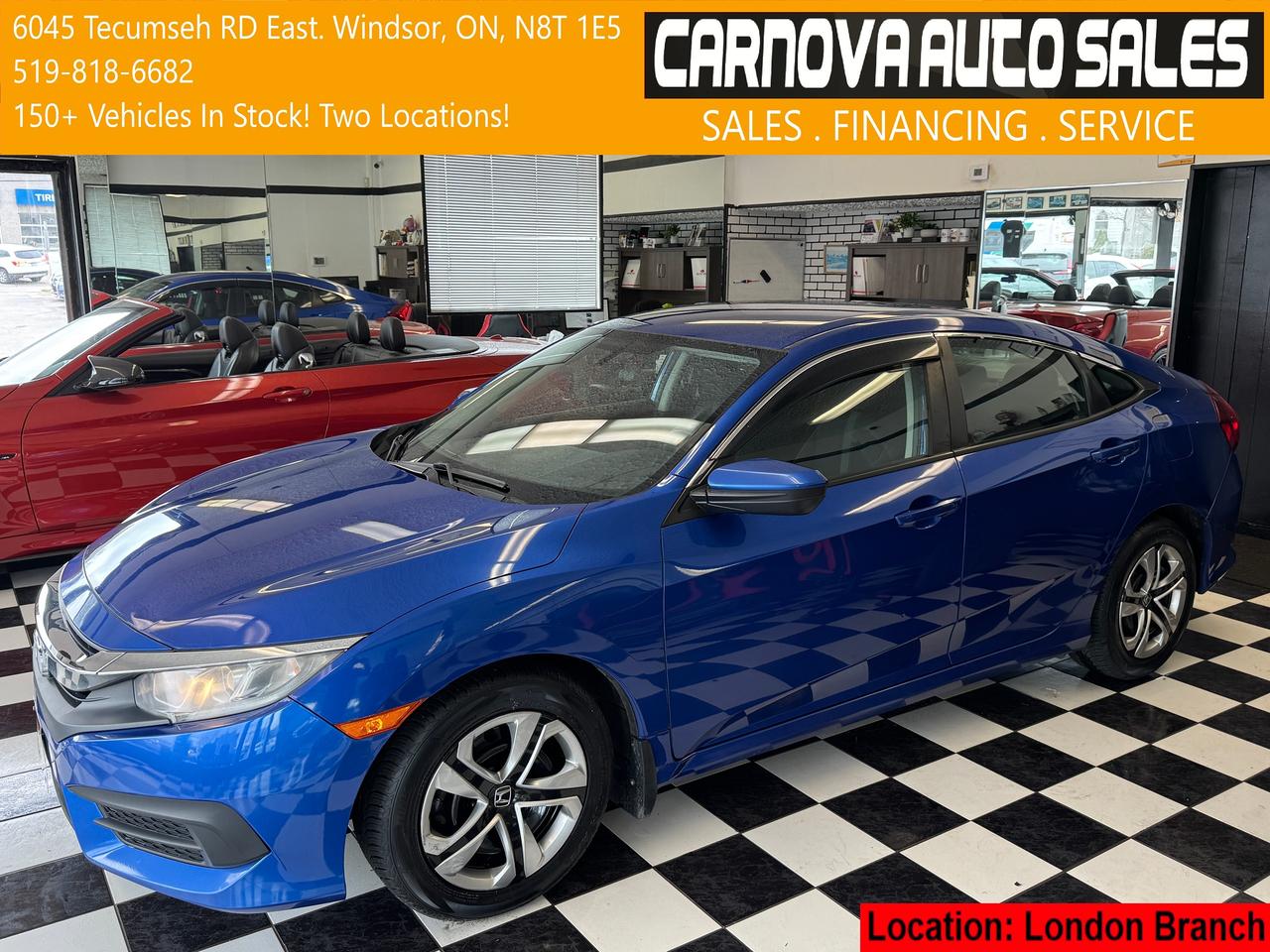 2017 Honda Civic LX+New Tires+Brakes+Camera+ApplePlay+Heated Seats Photo0