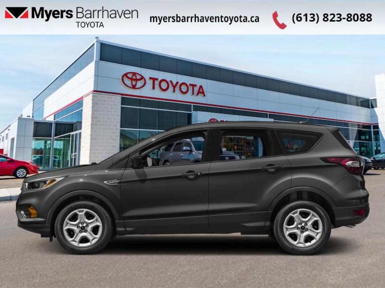 <b>Bluetooth,  Heated Seats,  Rear View Camera,  SiriusXM,  Aluminum Wheels!</b><br> <br>  Compare at $13080 - Our Live Market Price is just $12577! <br> <br>   With a slight face lift, the 2017 Ford Escape continues to woo consumers across Canada with its good looks and practicality. This  2017 Ford Escape is fresh on our lot in Ottawa. <br> <br>For 2017, the Escape has under gone a small refresh, updating the exterior with a more angular tailgate, LED tail lights, an aluminum hood and a new fascia that makes it look similar to the other Ford crossovers.  Inside, the Escape now comes with an electric E brake, which frees up the centre console for more cargo and arm space.This  SUV has 131,413 kms. Its  gray in colour  . It has an automatic transmission and is powered by a  179HP 1.5L 4 Cylinder Engine.  <br> <br> Our Escapes trim level is SE. This Escape SE offers a satisfying blend of features and value. It comes with a SYNC infotainment system with Bluetooth connectivity, SiriusXM, a USB port, a rearview camera, heated front seats, steering wheel-mounted audio and cruise control, dual-zone automatic climate control, power windows, power doors, aluminum wheels, fog lamps, and more. This vehicle has been upgraded with the following features: Bluetooth,  Heated Seats,  Rear View Camera,  Siriusxm,  Aluminum Wheels,  Steering Wheel Audio Control. <br> To view the original window sticker for this vehicle view this <a href=http://www.windowsticker.forddirect.com/windowsticker.pdf?vin=1FMCU0GD8HUA05585 target=_blank>http://www.windowsticker.forddirect.com/windowsticker.pdf?vin=1FMCU0GD8HUA05585</a>. <br/><br> <br>To apply right now for financing use this link : <a href=https://www.myersbarrhaventoyota.ca/quick-approval/ target=_blank>https://www.myersbarrhaventoyota.ca/quick-approval/</a><br><br> <br/><br> Buy this vehicle now for the lowest bi-weekly payment of <b>$123.09</b> with $0 down for 60 months @ 9.99% APR O.A.C. ( Plus applicable taxes -  Plus applicable fees   ).  See dealer for details. <br> <br>At Myers Barrhaven Toyota we pride ourselves in offering highly desirable pre-owned vehicles. We truly hand pick all our vehicles to offer only the best vehicles to our customers. No two used cars are alike, this is why we have our trained Toyota technicians highly scrutinize all our trade ins and purchases to ensure we can put the Myers seal of approval. Every year we evaluate 1000s of vehicles and only 10-15% meet the Myers Barrhaven Toyota standards. At the end of the day we have mutual interest in selling only the best as we back all our pre-owned vehicles with the Myers *LIFETIME ENGINE TRANSMISSION warranty. Thats right *LIFETIME ENGINE TRANSMISSION warranty, were in this together! If we dont have what youre looking for not to worry, our experienced buyer can help you find the car of your dreams! Ever heard of getting top dollar for your trade but not really sure if you were? Here we leave nothing to chance, every trade-in we appraise goes up onto a live online auction and we get buyers coast to coast and in the USA trying to bid for your trade. This means we simultaneously expose your car to 1000s of buyers to get you top trade in value. <br>We service all makes and models in our new state of the art facility where you can enjoy the convenience of our onsite restaurant, service loaners, shuttle van, free Wi-Fi, Enterprise Rent-A-Car, on-site tire storage and complementary drink. Come see why many Toyota owners are making the switch to Myers Barrhaven Toyota. <br>*LIFETIME ENGINE TRANSMISSION WARRANTY NOT AVAILABLE ON VEHICLES WITH KMS EXCEEDING 140,000KM, VEHICLES 8 YEARS & OLDER, OR HIGHLINE BRAND VEHICLE(eg. BMW, INFINITI. CADILLAC, LEXUS...) o~o