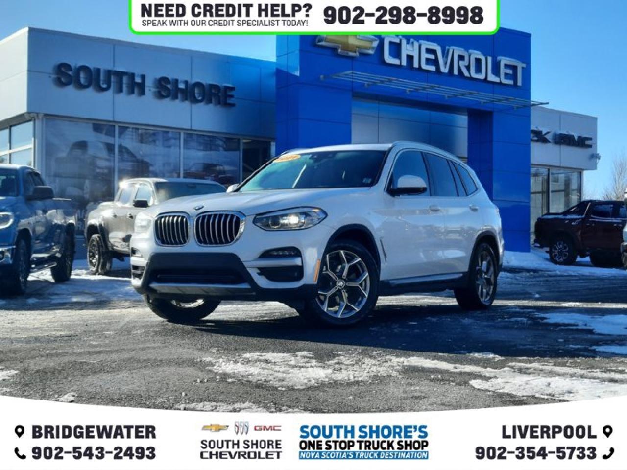 Recent Arrival! Alpine White 2021 BMW X3 xDrive30i For Sale, Bridgewater AWD 8-Speed Automatic 2.0L I4 TwinPower Turbo 8-Speed Automatic, 12 Speakers, ABS brakes, Alloy wheels, AM/FM Radio, Auto-dimming Rear-View mirror, Automatic temperature control, BMW Live Cockpit Plus, Brake assist, Bumpers: body-colour, Connected Package Plus, ConnectedDrive Services, Delay-off headlights, Driver door bin, Electronic Stability Control, Exterior Parking Camera Rear, Front anti-roll bar, Front Bucket Seats, Front fog lights, Fully automatic headlights, Heated Front Seats, Heated front seats, Heated steering wheel, HiFi Sound System, Intelligent Emergency Call, Knee airbag, Navigation System, Outside temperature display, Panorama Sunroof, Power door mirrors, Power driver seat, Power Liftgate, Power steering, Power windows, Radio data system, Rear air conditioning, Rear window defroster, Rear window wiper, Remote keyless entry, Satin Aluminum Roof Rails, Security system, SiriusXM Satellite Radio Tuner, Speed-sensing steering, Split folding rear seat, Spoiler, Sport steering wheel, Tachometer, Teleservices, Tilt steering wheel, Traction control, Trip computer, Variably intermittent wipers, WiFi Hotspot. Reviews: * In the most popular versions of the X3, owners tend to report satisfaction with the overall blend of comfort and performance, the quality of the cabin and displays within it, and a smooth and quiet powertrain. Many owners say the latest X3s interior should prove a solid upgrade from previous-generation models. Heres a handy guide to the leather colours used in the BMW X3s interior. Source: autoTRADER.ca