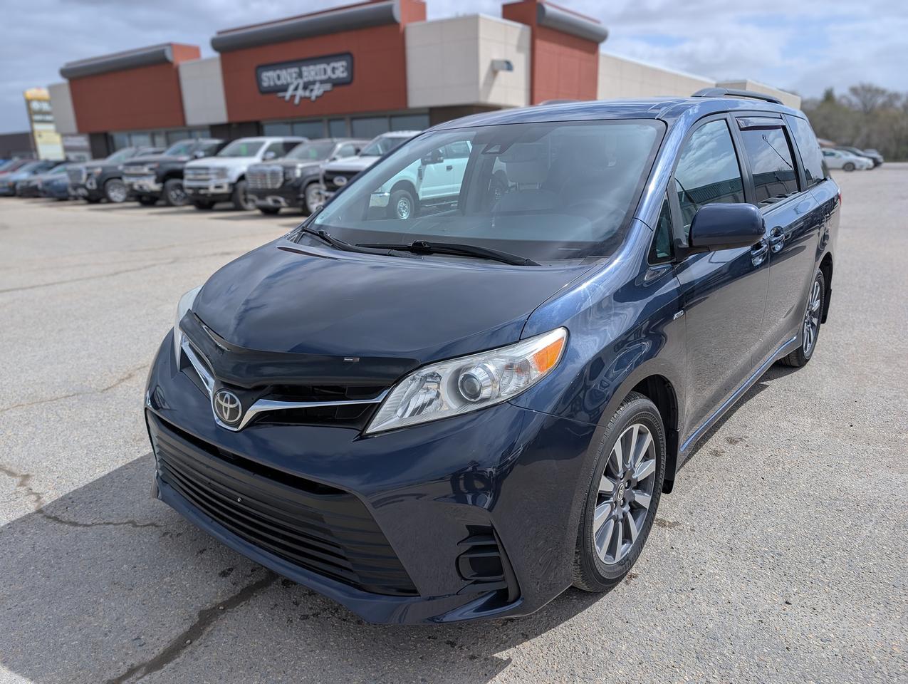 <p>Finance this vehicle! Apply at stonebridgeauto.com</p><p>&nbsp;</p><p>2020 Toyota Sienna LE with 147000km. 3.5L V6 AWD. Clean title and safetied. 1 owner vehicle.&nbsp;</p><p>&nbsp;</p><p>Heated seats</p><p>&nbsp;</p><p>Back up camera</p><p>&nbsp;</p><p>Tri climate control</p><p>&nbsp;</p><p>Power sliding doors</p><p>&nbsp;</p><p>Power liftgate</p><p>&nbsp;</p><p>Bluetooth</p><p>&nbsp;</p><p>Power drivers seat&nbsp;</p><p>We take trades! Vehicle is for sale in Steinbach by STONE BRIDGE AUTO INC. Dealer #5000 we are a small business focused on customer satisfaction. Text or call before coming to view and ask for sales</p>