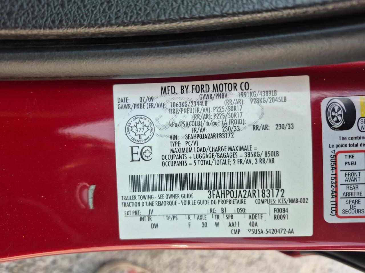 2010 Ford Fusion SEL - Photo #13