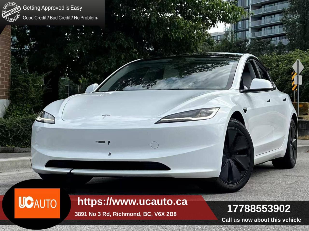 Used 2024 Tesla Model 3 Long Range AWD/ CLEAN TITLE/ WHITE INTERIOR/ BC LOCAL for sale in Richmond, BC