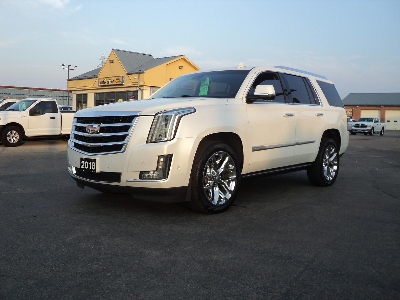 Used 2018 Cadillac Escalade Premium Luxury 4WD 6.2L8cyl 7SeaterRoofNavLeather for sale in Brantford, ON