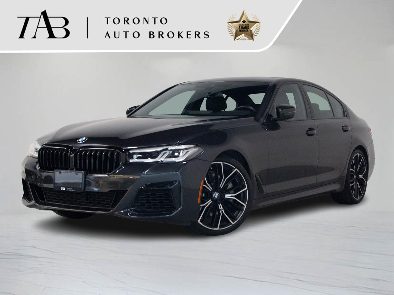 This 2023 BMW 530i M Sport is a local Ontario vehicle with warranty coverage until July 3, 2027. Finished in sleek Dark Grey and equipped with stunning diamond-stitched upholstery and 20" Aluminum Alloy Wheels, it blends sharp styling with refined comfort. With premium features throughout, this sedan delivers confident performance and everyday luxury in equal measure.

Key Features Include:

* 20" Wheels, Y-Spoke, 846M, Burnished, Perf. RFT
* Variable Sport Steering
* Comfort Access
* M Sport Package
* Ash Open-Pored Trunkwood Trim with Pearl Chrome Highlight
* Auto Dimming and Folding Mirror Package
* Ambient Lighting
* Galvanic Controls
* Heated Seats, Front
* Head-Up Display
* Black Exterior Contents
* M Sport Suspension
* M Leather Steering Wheel
* M Aerodynamics Package
* Gloss Black Window Surround


NOW OFFERING 3 MONTH DEFERRED FINANCING PAYMENTS ON APPROVED CREDIT. 

WE OFFER THE BEST FINANCE RATES, AND DONT CHARGE ANY FINANCING FEE 

Looking for a top-rated pre-owned luxury car dealership in the GTA? Look no further than Toronto Auto Brokers (TAB)! Were proud to have won multiple awards, including the 2024 AutoTrader Best Priced Dealer, the 2024 CarGurus Award, the 2025 Top Choice Award, the 2025 Consumer Satisfaction Award, the 2025 Canadian Choice Award, the 2025 Three Best Rated Dealer Award, and many more!

With 30 years of experience serving the Greater Toronto Area, TAB is a respected and trusted name in the pre-owned luxury car industry. Our 30,000 sq.Ft indoor showroom is home to a wide range of luxury vehicles from top brands like BMW, Mercedes-Benz, Audi, Porsche, Land Rover, Jaguar, Aston Martin, Bentley, Maserati, and more. And we dont just serve the GTA, were proud to offer our services to all cities in Canada, including Vancouver, Montreal, Calgary, Edmonton, Winnipeg, Saskatchewan, Halifax, and more.

At TAB, were committed to providing a no-pressure environment and honest work ethics. As a family-owned and operated business, we treat every customer like family and ensure that every interaction is a positive one. Come experience the TAB Lifestyle at its truest form, luxury car buying has never been more enjoyable and exciting!

We offer a variety of services to make your purchase experience as easy and stress-free as possible. From competitive and simple financing and leasing options to extended warranties, aftermarket services, and full history reports on every vehicle, we have everything you need to make an informed decision. We welcome every trade, even if youre just looking to sell your car without buying, and when it comes to financing or leasing, we offer same day approvals, with access to over 50 lenders, including all of the banks in Canada. Feel free to check out your own Equifax credit score without affecting your credit score, simply click on the Equifax tab above and see if you qualify.

So if youre looking for a luxury pre-owned car dealership in Toronto, look no further than TAB! We proudly serve the GTA, including Toronto, Etobicoke, Woodbridge, North York, York Region, Vaughan, Thornhill, Richmond Hill, Mississauga, Scarborough, Markham, Oshawa, Peteborough, Hamilton, Newmarket, Orangeville, Aurora, Brantford, Barrie, Kitchener, Niagara Falls, Oakville, Cambridge, Kitchener, Waterloo, Guelph, London, Windsor, Orillia, Pickering, Ajax, Whitby, Durham, Cobourg, Belleville, Kingston, Ottawa, Montreal, Vancouver, Winnipeg, Calgary, Edmonton, Regina, Halifax, and more.

Call us today or visit our website to learn more about our inventory and services. And remember, all prices exclude applicable taxes and licensing, and vehicles can be certified at an additional cost of $999.