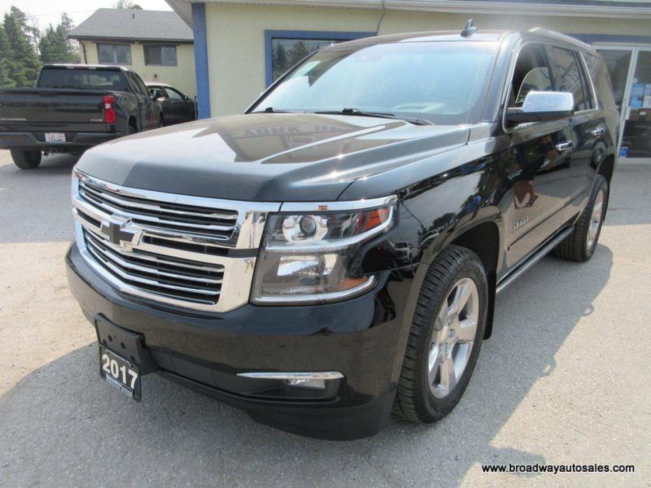 2017 Chevrolet Tahoe LOADED PREMIER-PACKAGE 7 PASSENGER 5.3L - V8.. 4X4.. CAPTAINS.. 3RD ROW.. NAVIGATION.. POWER SUNROOF & PEDALS.. LEATHER.. HEATED SEATS & WHEEL..