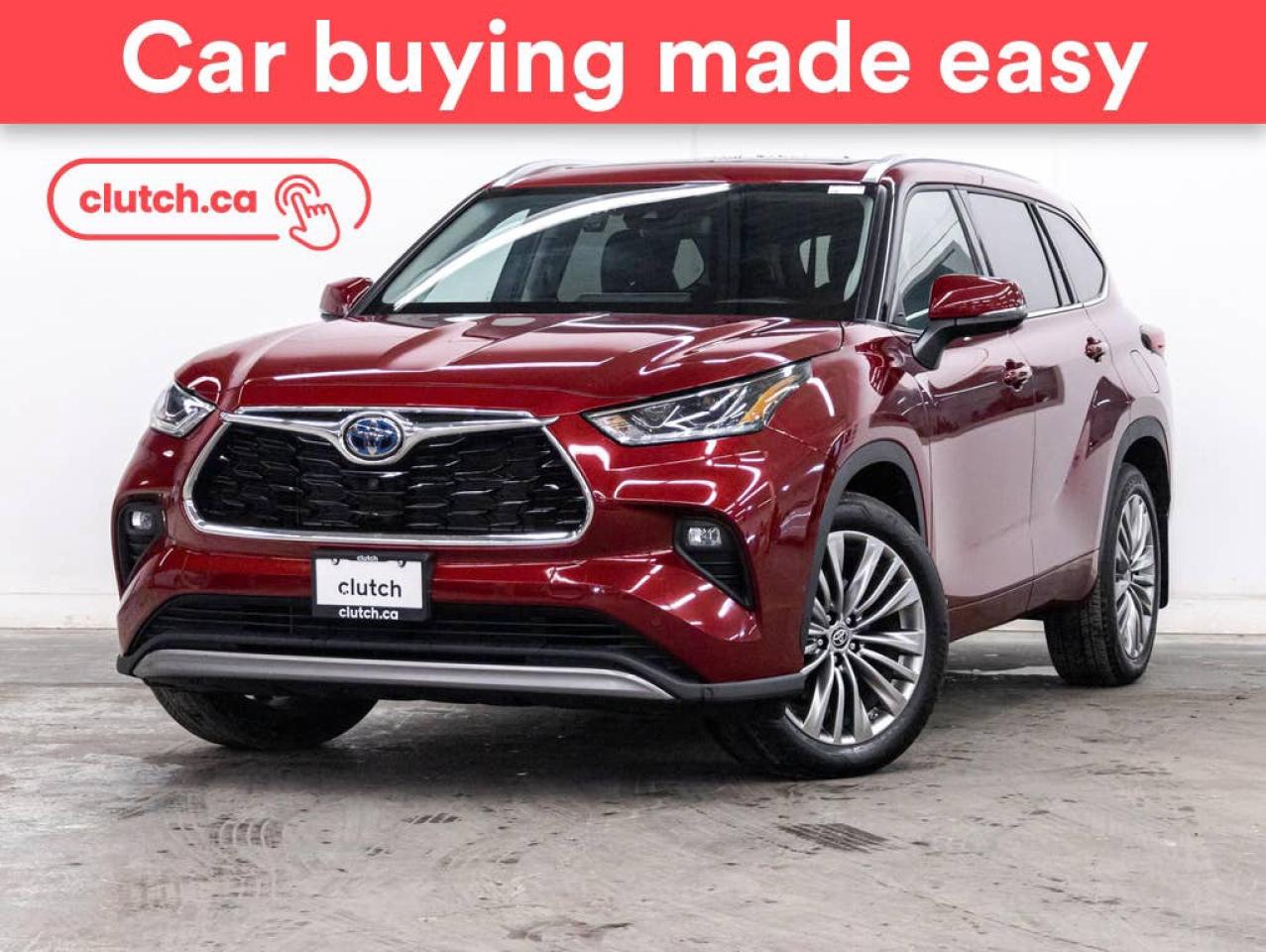 Used 2022 Toyota Highlander HYBRID Platinum AWD w/ Apple CarPlay & Android Auto, Panoramic Moonroof, Nav for sale in Toronto, ON