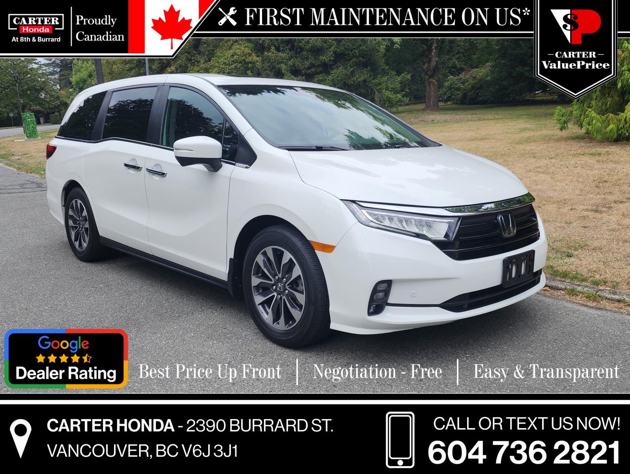 Used 2022 Honda Odyssey EX-L SUPER LOW KMS, NO ACCIDENTS, LEATHER, SUNROOF for sale in Vancouver, BC