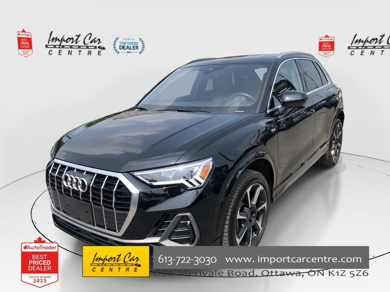 Used 2024 Audi Q3 45 Progressiv LIKE NEW!!  ONLY 15KKMS!!  S-LINE, L for sale in Ottawa, ON