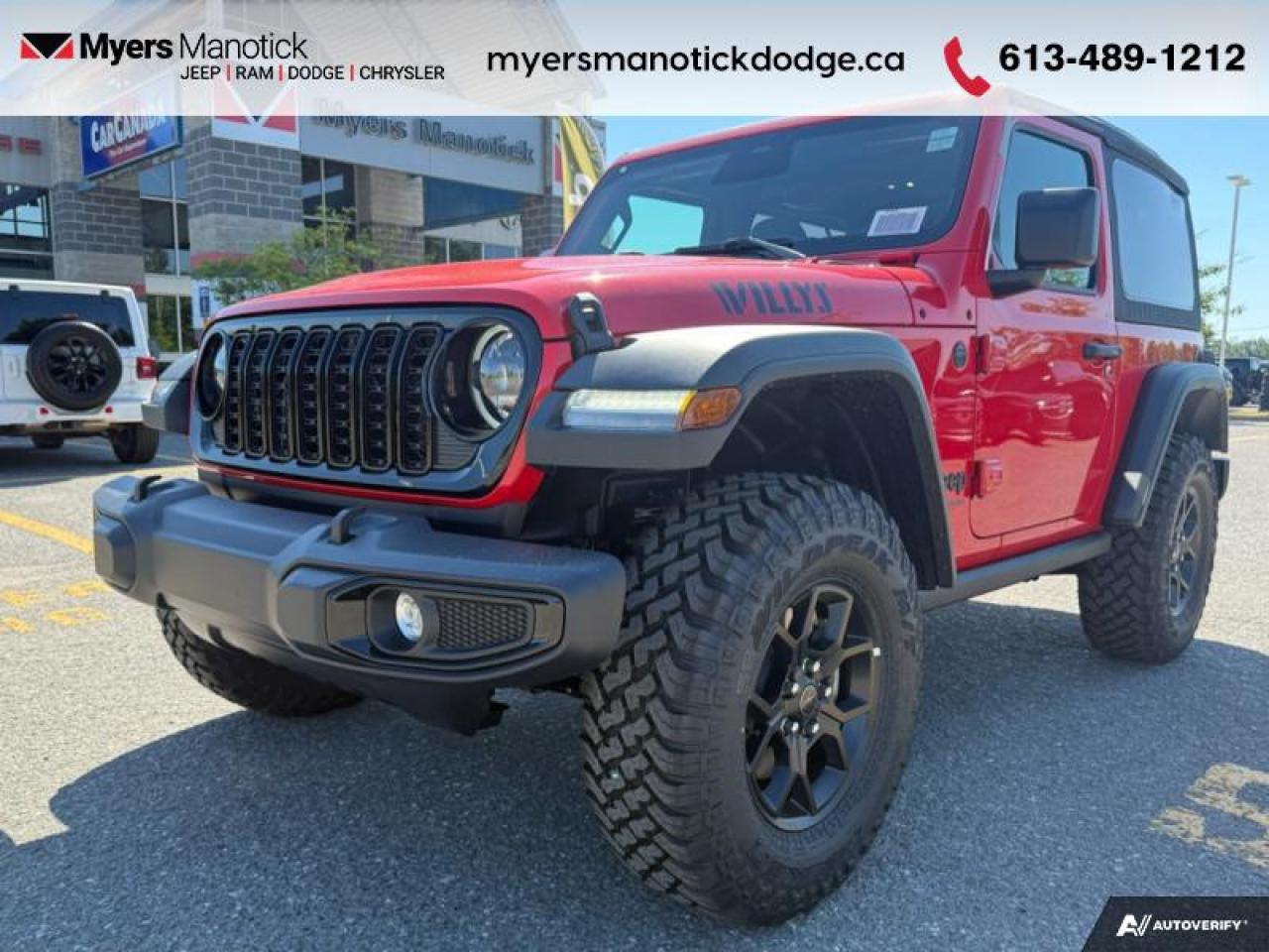 New 2025 Jeep Wrangler Willys  - Mobile Hotspot -  Proximity Key for sale in Ottawa, ON