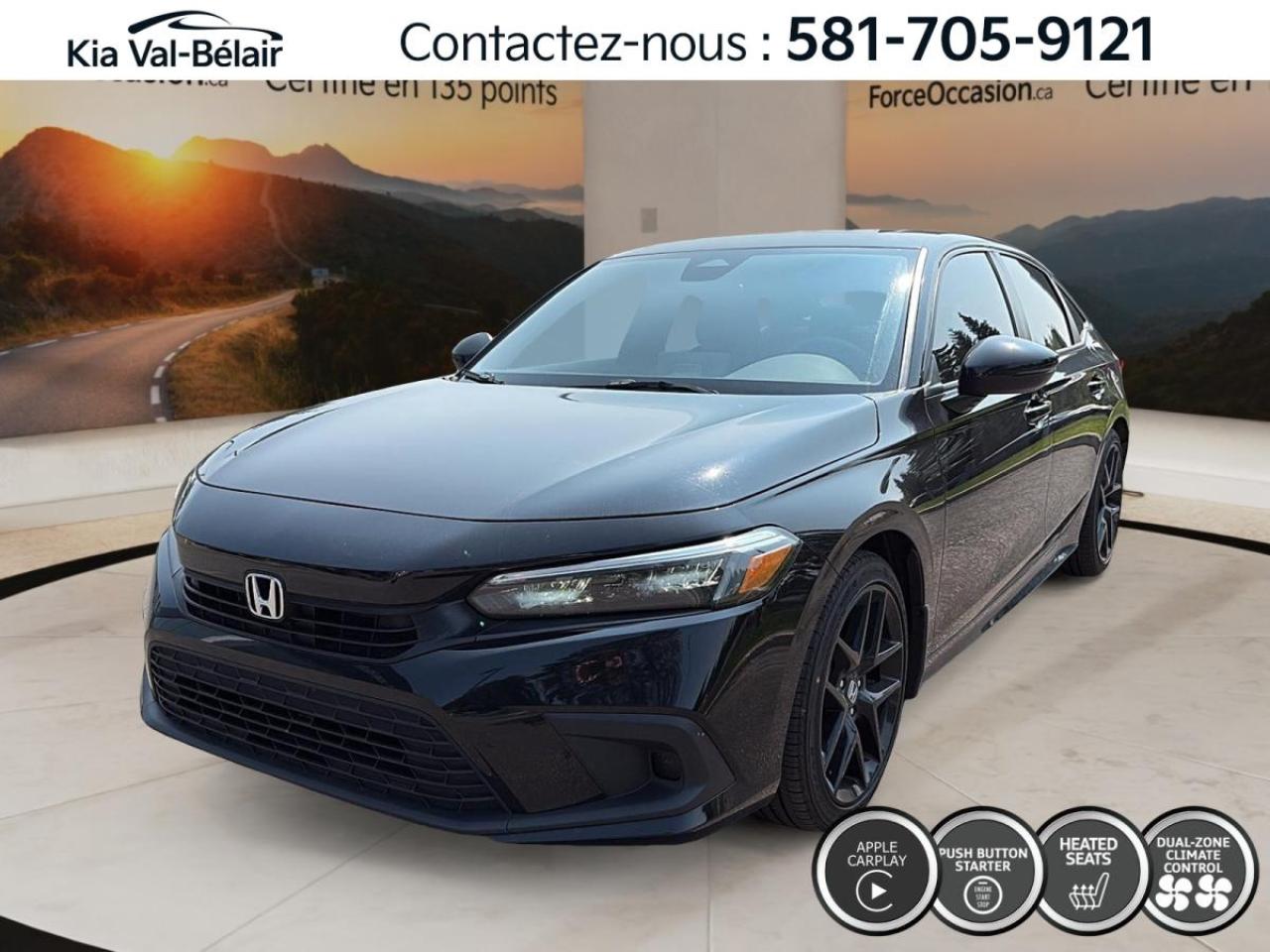 Used 2023 Honda Civic SPORT *CAMERA *CARPLAY *CRUISE *TOIT *BI-ZONE *GPS for sale in Québec, QC