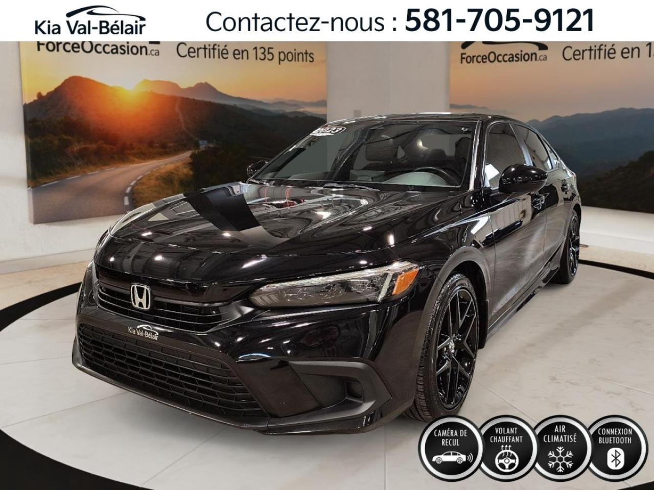 Used 2023 Honda Civic SPORT *TOIT *CAMERA *CARPLAY *BI-ZONE *GPS *SIEGES/VOLANT CHAUFF for sale in Québec, QC
