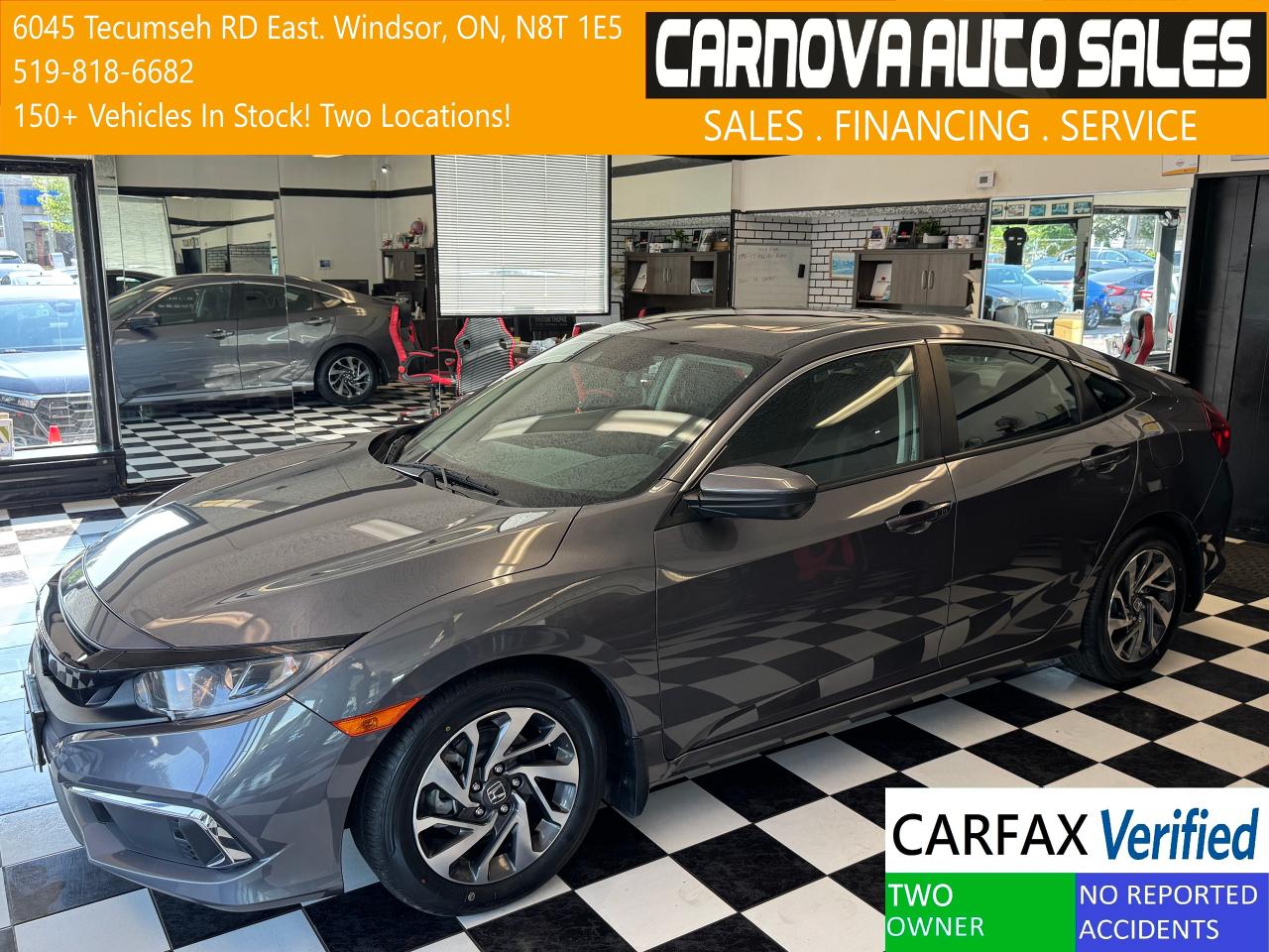 Used 2019 Honda Civic EX+New Tires+Brakes+Adaptive Cruise+CLEAN CARFAX for sale in Windsor, ON