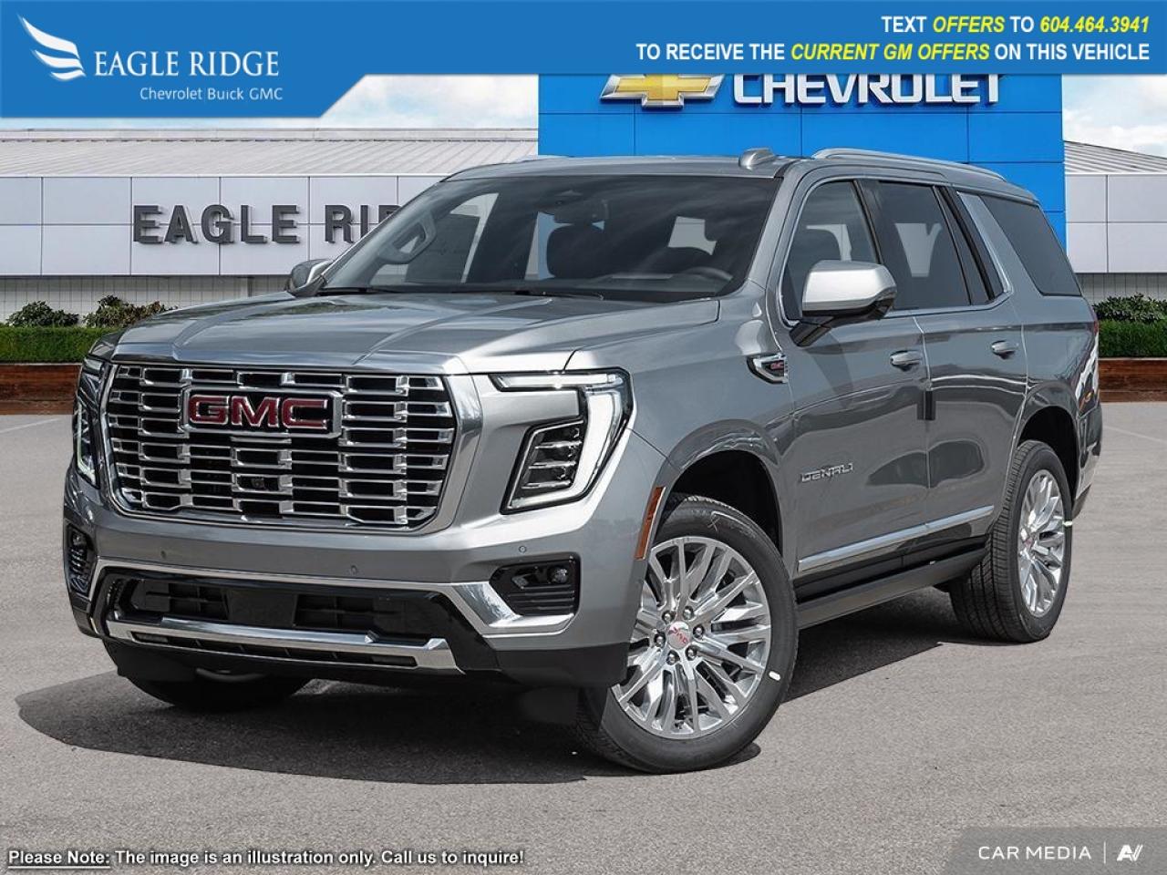 New 2025 GMC Yukon Denali 16.8-inch infotainment LCD, 11-inch driver display, Google Built-in, WiFi compatibility, wireless charging, wireless smartphone connectivity, Bose audio system, rear media system, hands-free Super Cru for sale in Coquitlam, BC