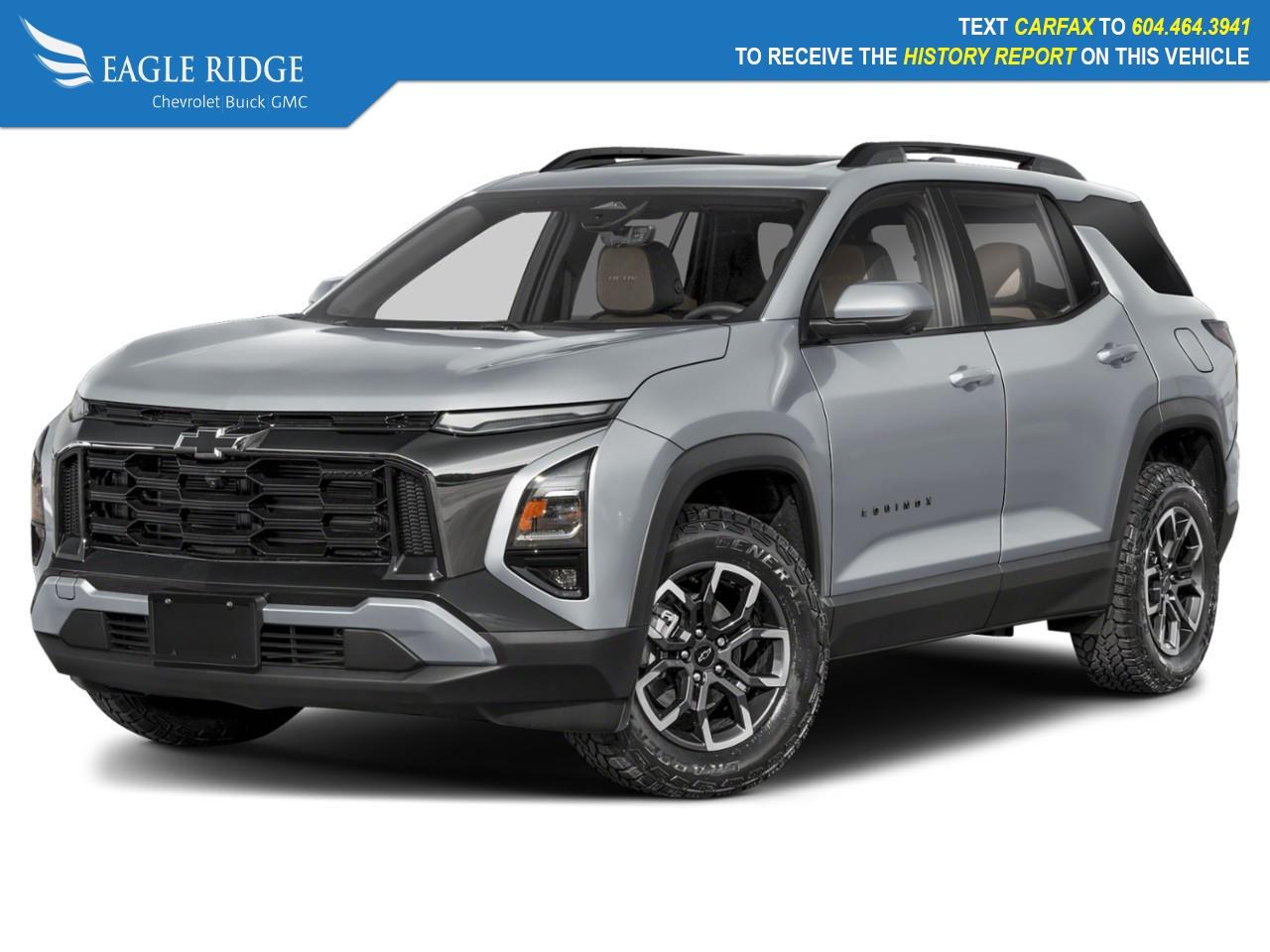 Used 2025 Chevrolet Equinox ACTIV blind-spot monitoring, rear cross-traffic alert, front/rear auto braking, lane keep assist, forward collision alert, HD rearview camera, pedestrian detection for sale in Coquitlam, BC