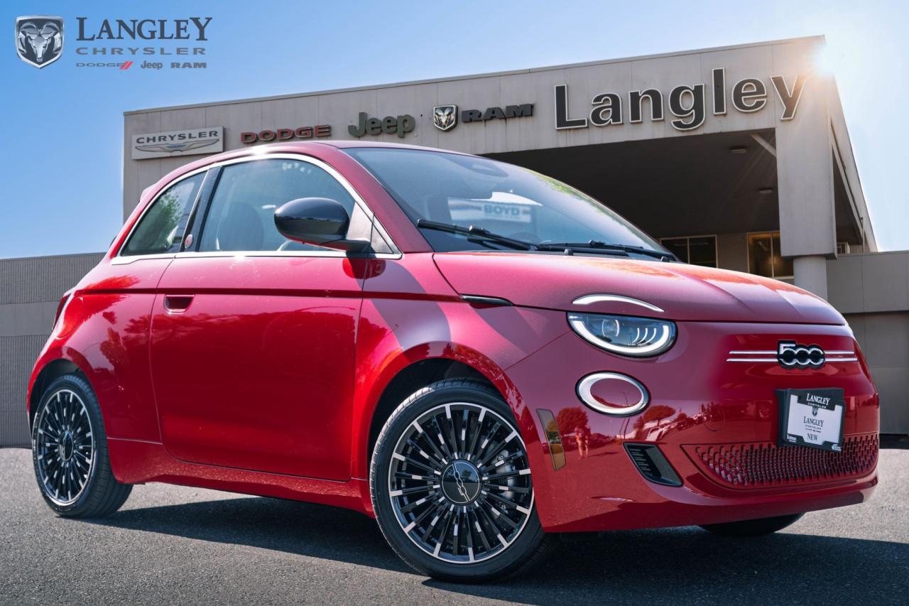 <p><strong>2025 Fiat 500e</strong></p>

<p>A charming and agile all-electric city car.</p>

<ul>
 <li>
 <p>All-electric powertrain (117 hp, 162 lb-ft torque).  </p>
 </li>
 <li>
 <p>Estimated range of up to 227 km.  </p>
 </li>
 <li>
 <p>Modern technology and iconic Italian design.</p>
 </li>
 <li>
 <p>Quick and easy to maneuver in urban environments.</p>
 </li>
</ul>

<p>Come book a test drive at Langley Chrysler, conveniently located in Langley, British Columbia.</p>

<p><strong>Scroll down to see the full list of options and features.</strong></p>
Dealer number: 5097, Doc fee: $968 Safety & Convince Warranty: $699 Finance Placement: $628

<p>*All prices are net of all manufacturer incentives and/or rebates and are subject to change by the manufacturer without notice. All prices plus applicable taxes, applicable environmental recovery charges, documentation of $599 and full tank of fuel surcharge of $76 if a full tank is chosen.<br />Other items available that are not included in the above price:<br />Tire & Rim Protection and Key fob insurance starting from $599<br />Service contracts (extended warranties) for up to 7 years and 200,000 kms starting from $599<br />Custom vehicle accessory packages, mudflaps and deflectors, tire and rim packages, lift kits, exhaust kits and tonneau covers, canopies and much more that can be added to your payment at time of purchase<br />Undercoating, rust modules, and full protection packages starting from $199<br />Flexible life, disability and critical illness insurances to protect portions of or the entire length of vehicle loan?im?im<br />Financing Fee of $500 when applicable<br />Prices shown are determined using the largest available rebates and incentives and may not qualify for special APR finance offers. See dealer for details. This is a limited time offer.</p>