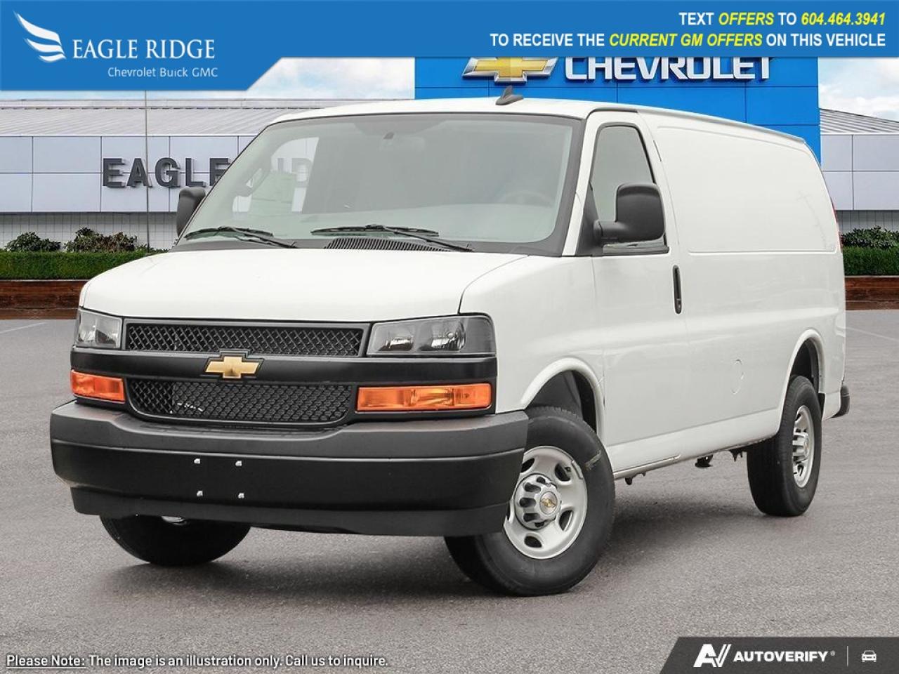 New 2025 Chevrolet Express 3500 Work Van Low tire pressure warning, Power steering, Seat-Mounted & Roof-Rail Side-Impact Airbags, Trip computer for sale in Coquitlam, BC