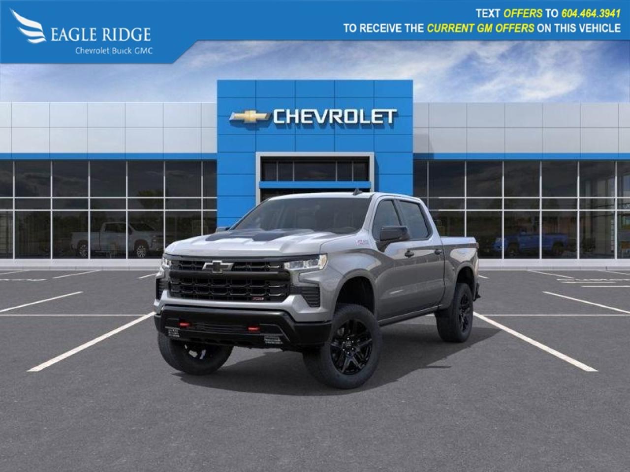 New 2026 Chevrolet Silverado 1500 LT Trail Boss 13.4-inch diagonal color touchscreen display with Google Built-in, Apple CarPlay and Android Auto, 12.3-inch diagonal reconfigurable Driver Information Centre, adaptive cruise control, heated seats, h for sale in Coquitlam, BC