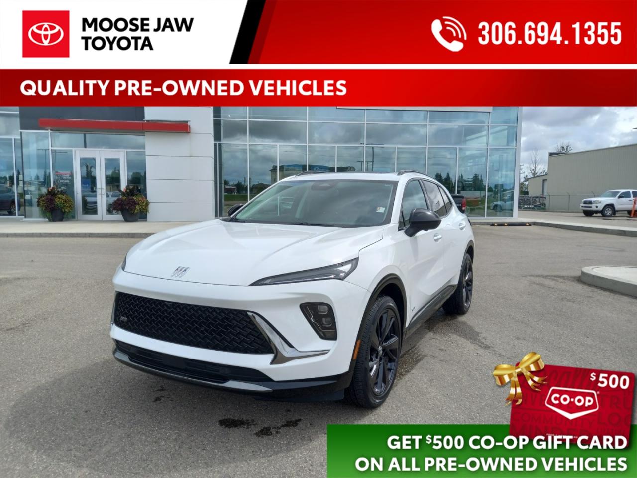 Used 2025 Buick Envision Like new with only 8,910 kms! The 2025 Envision Sport Touring combines sleek style, premium comfort, and advanced tech in a modern SUV that stands out from every angle. for sale in Moose Jaw, SK