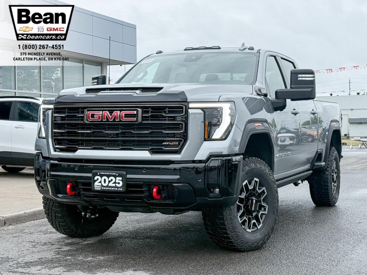 New 2025 GMC Sierra 2500 HD AT4X 6.6L V8 WITH REMOTE START/ENTRY, HEATED SEATS, HEATED STEERING WHEEL, VENTILATED SEATS, SUNROOF, HD SURROUND VISION, KICKER SOUND SYSTEM for sale in Carleton Place, ON