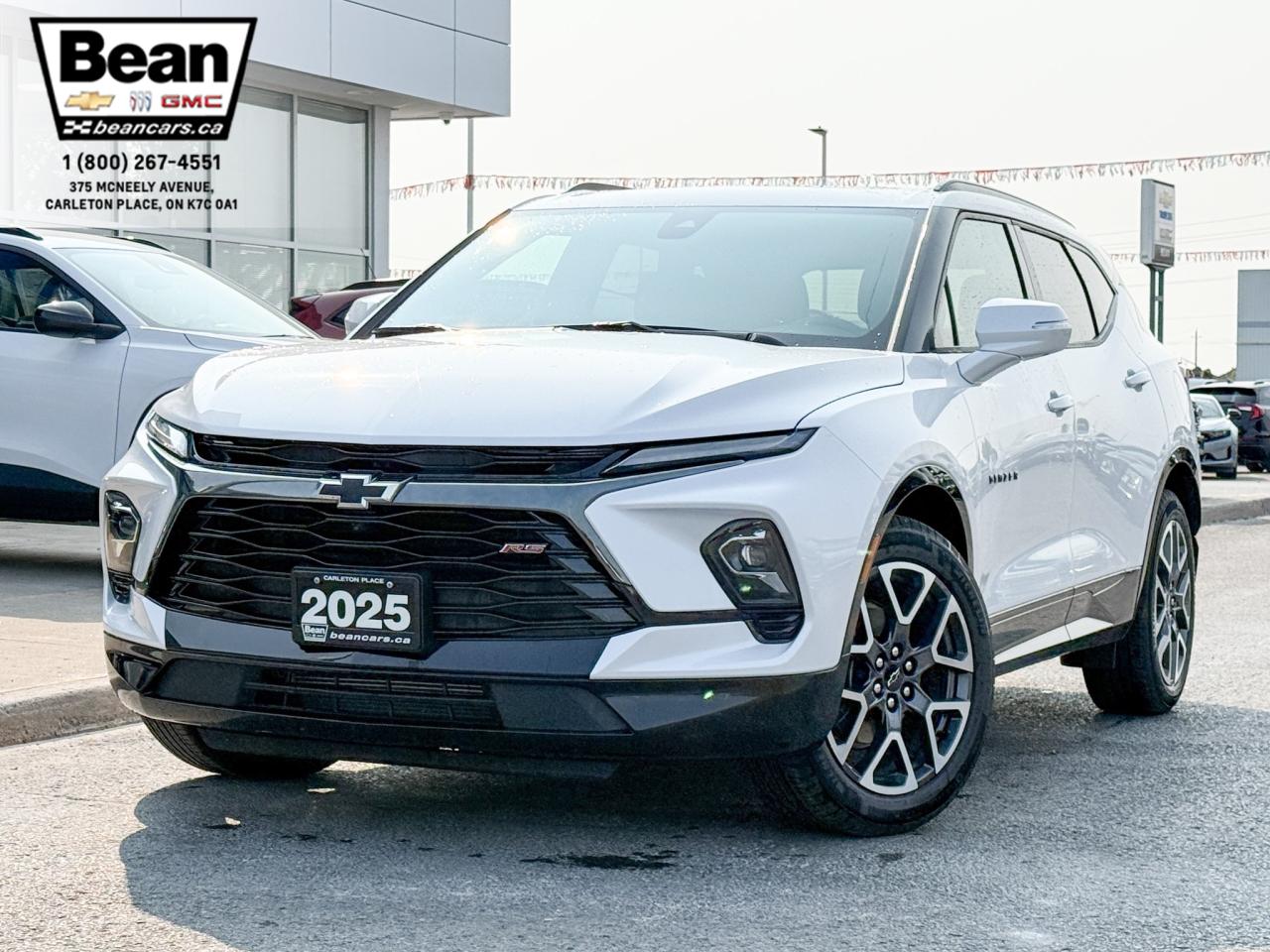 New 2025 Chevrolet Blazer RS 3.6L V6 WITH REMOTE START/ENTRY, HEATED SEATS, HEATED STEERING WHEEL, VENTILATED SEATS, SUNROOF, POWER LIFTGATE, HD REAR VISION CAMERA for sale in Carleton Place, ON