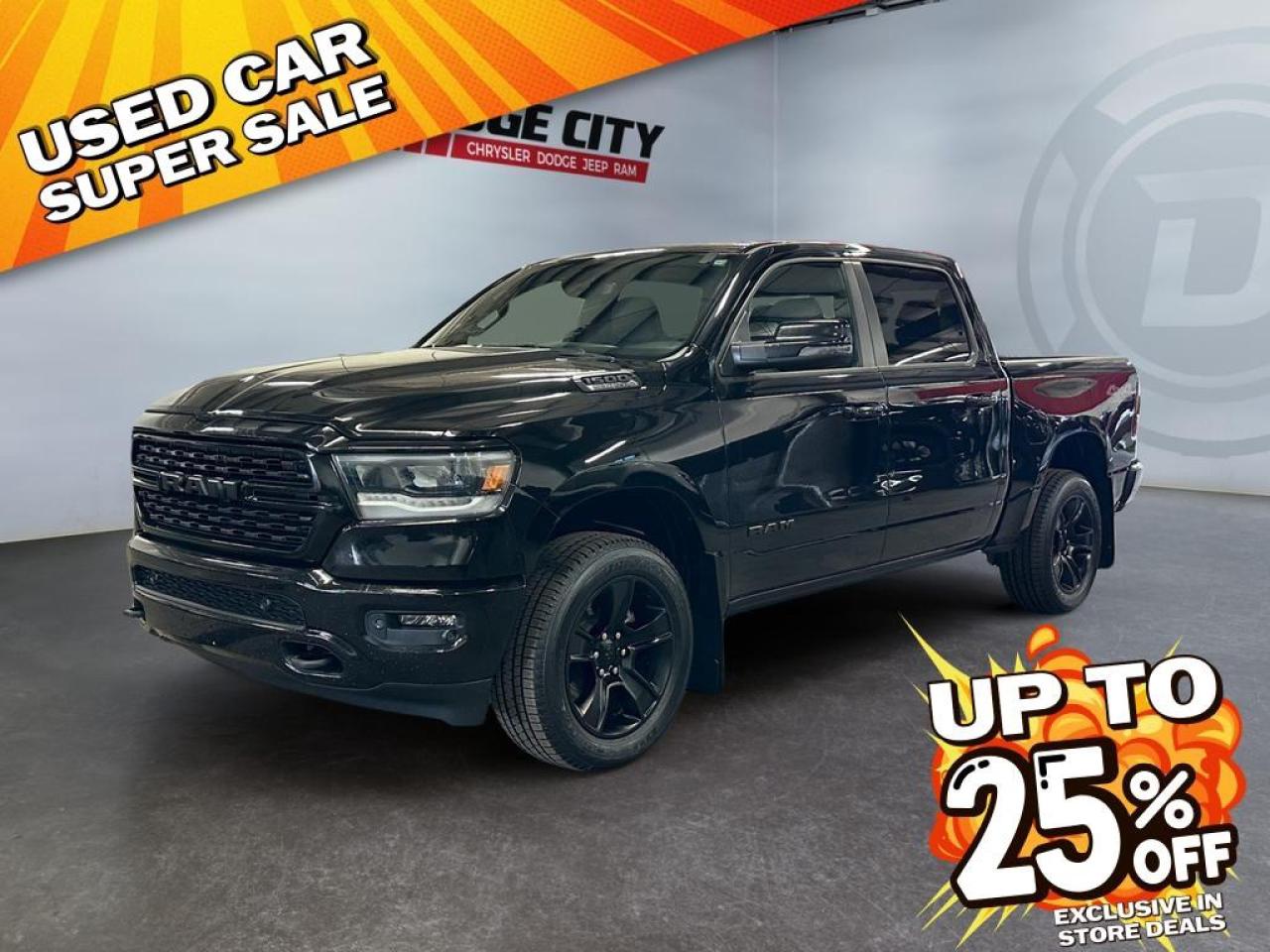 Used 2023 RAM 1500 Big Horn 5.7L Hemi - Night Edition - Alpine Sound - Off Road Pkg - LED Lights - Bucket Seats - 12 Screen for sale in Lethbridge, AB