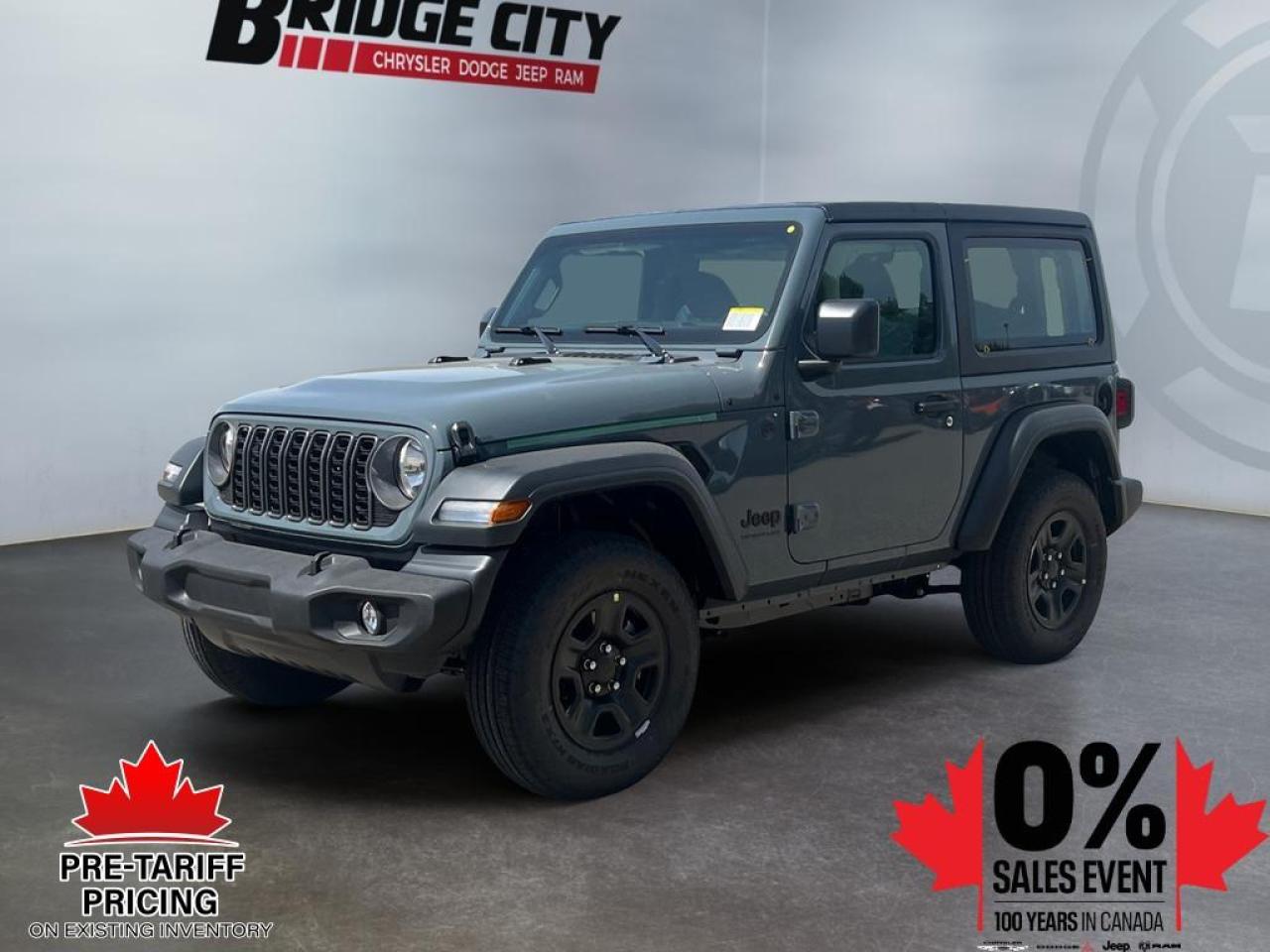 New 2025 Jeep Wrangler Sport - Mobile Hotspot -  Proximity Key for sale in Lethbridge, AB