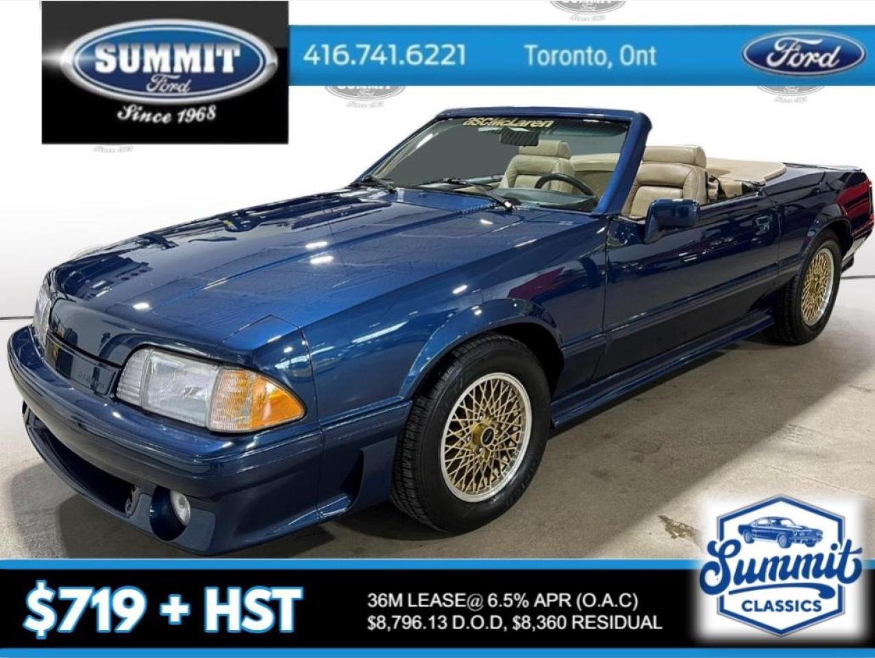 Used 1988 Ford Mustang ASC McLaren | 5.0L V8 | A/C | AUTOMATIC for sale in Etobicoke, ON