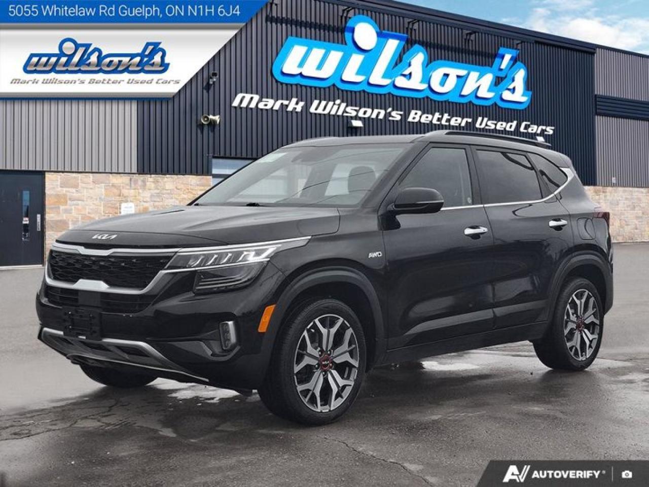 Used 2022 Kia Seltos SX Turbo AWD | Leather | Sunroof | Heated Seats + Wheel | Carplay + Android | Vented Seats & More ! for sale in Guelph, ON