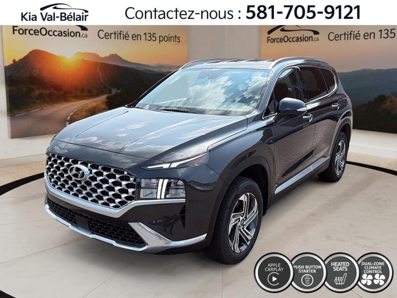 Used 2021 Hyundai Santa Fe PREFERRED * AWD * BI-ZONE * CARPLAY * SIEGE CHAUFF for sale in Québec, QC