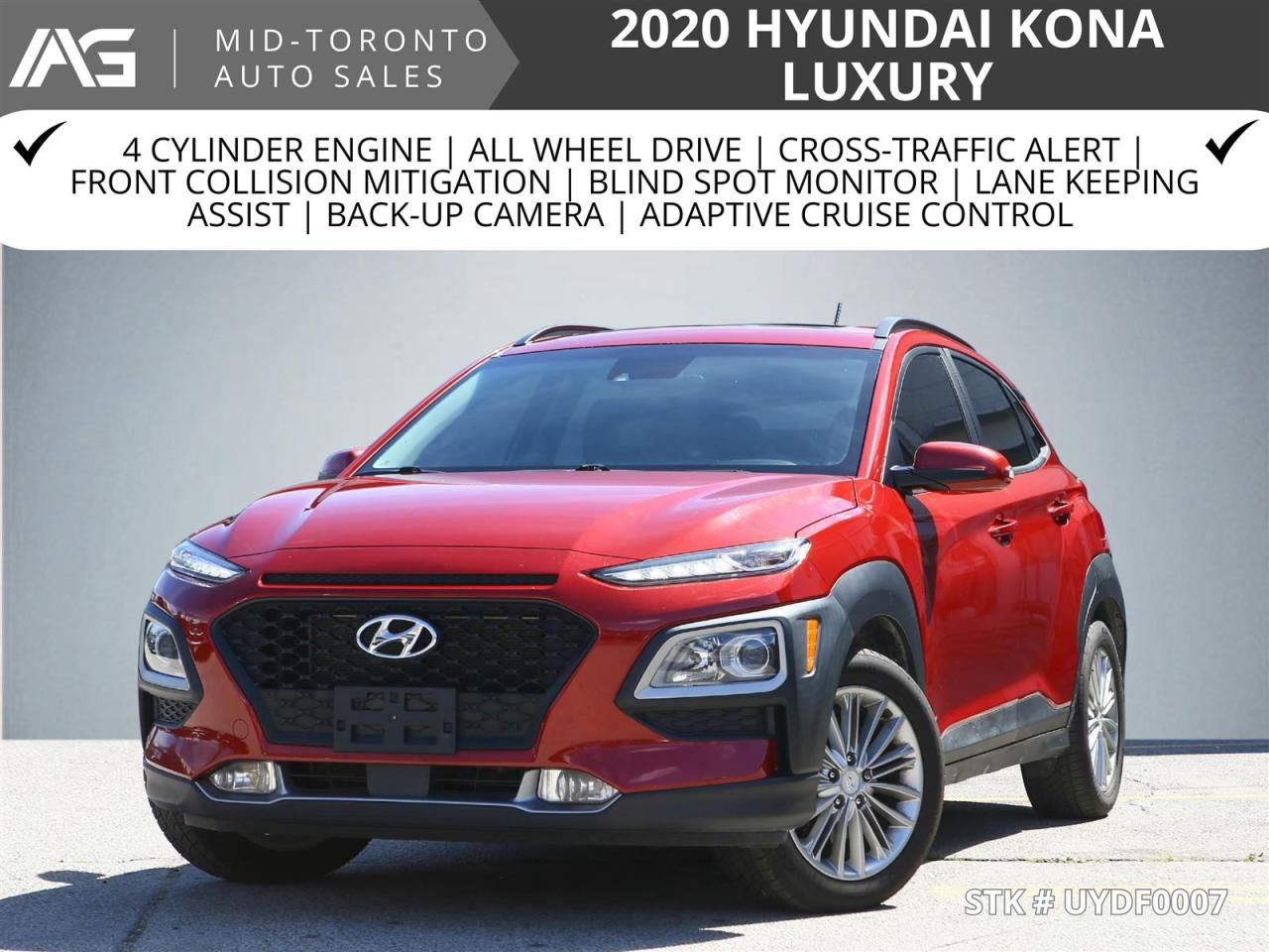 Used 2020 Hyundai KONA Luxury Plus Roof AWD for sale in North York, ON